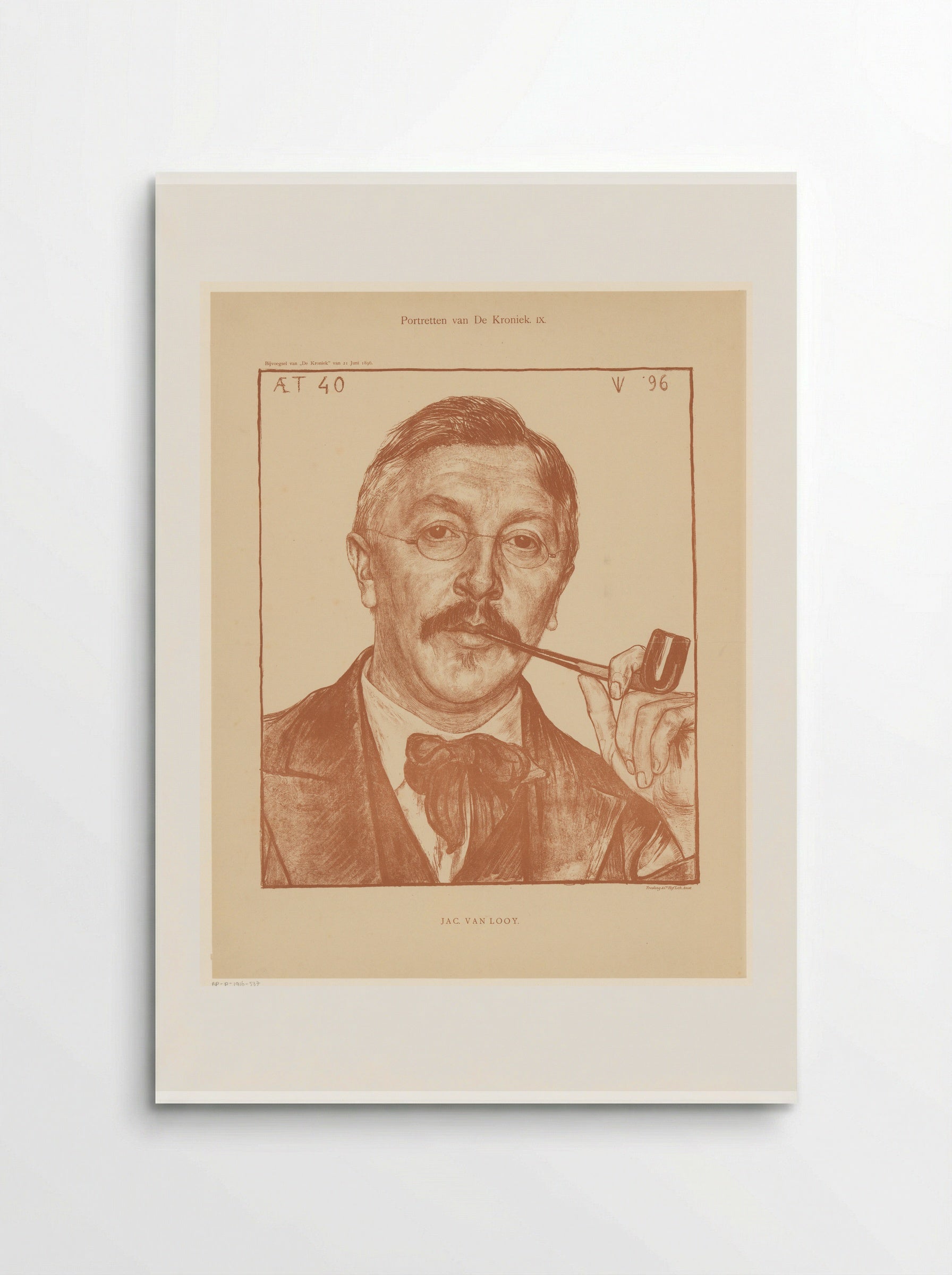 Portret van de schilder Maurits van der Valk - Jac van Looij - Poster
