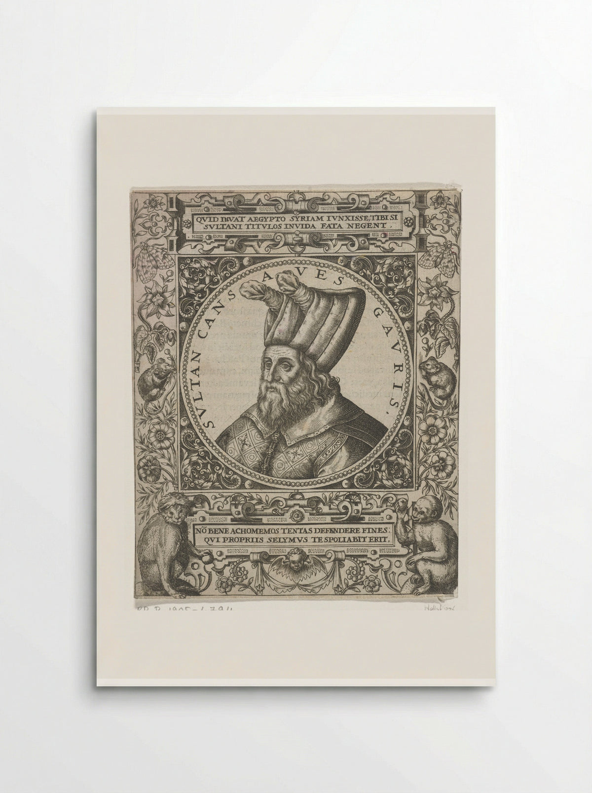 Portret van de sultan Cansaves Gauris - Theodor de Bry - Poster