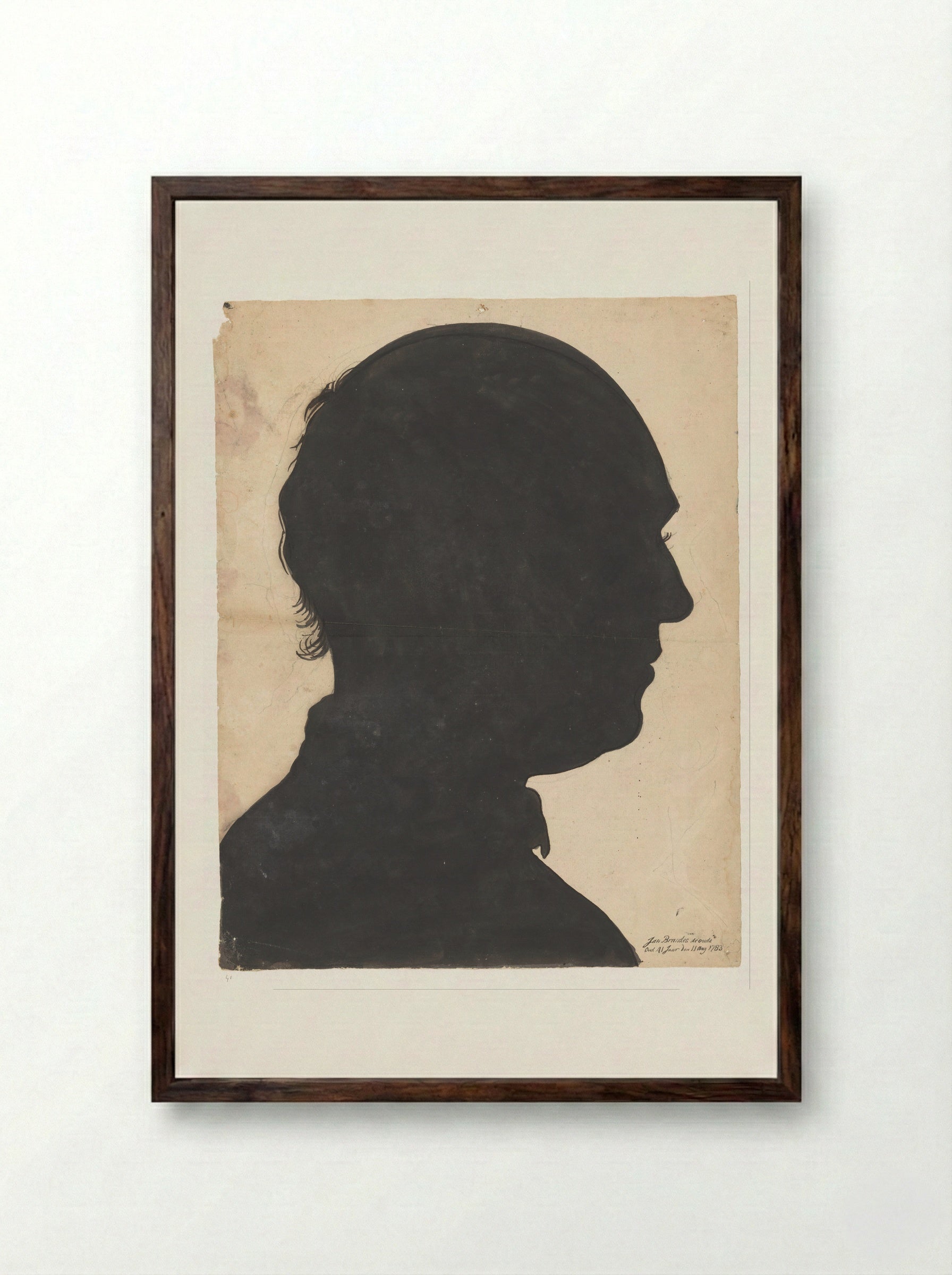 Portret van een Boeginees - Jan Brandes - Framed Print Dark Wood