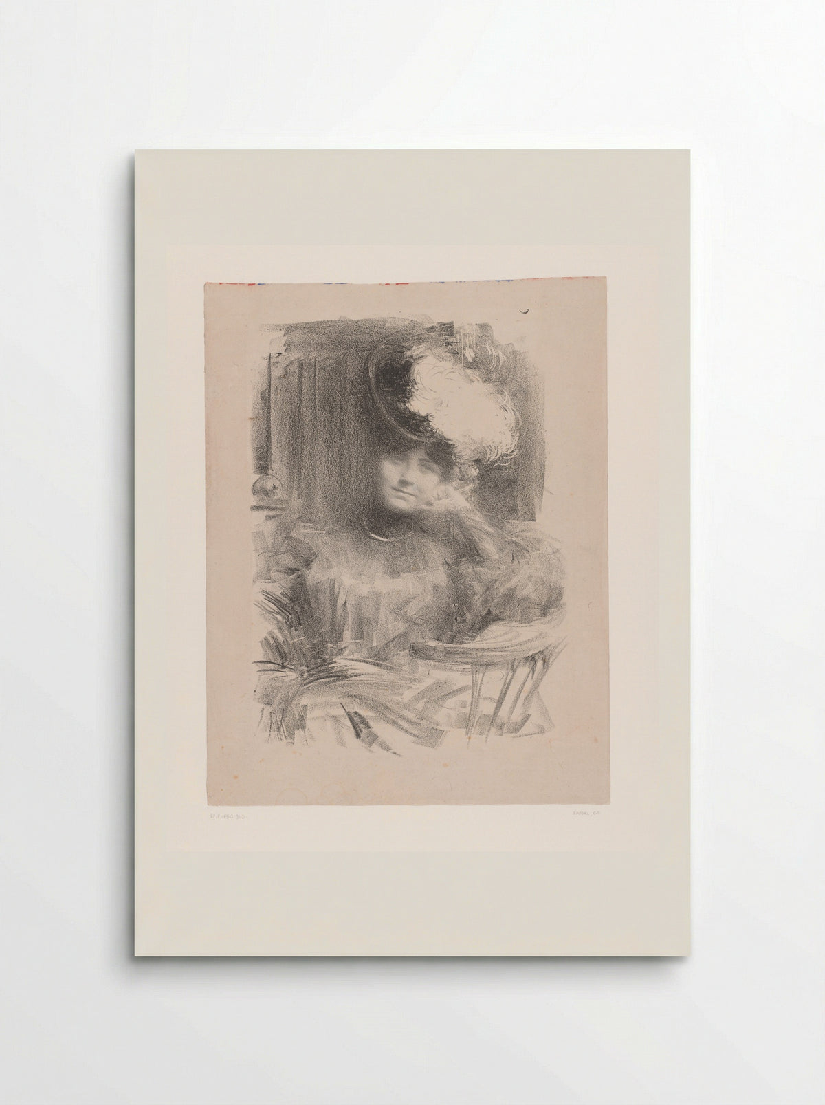 Portret van een dame met hoed - Charles Lucien Léandre - Poster