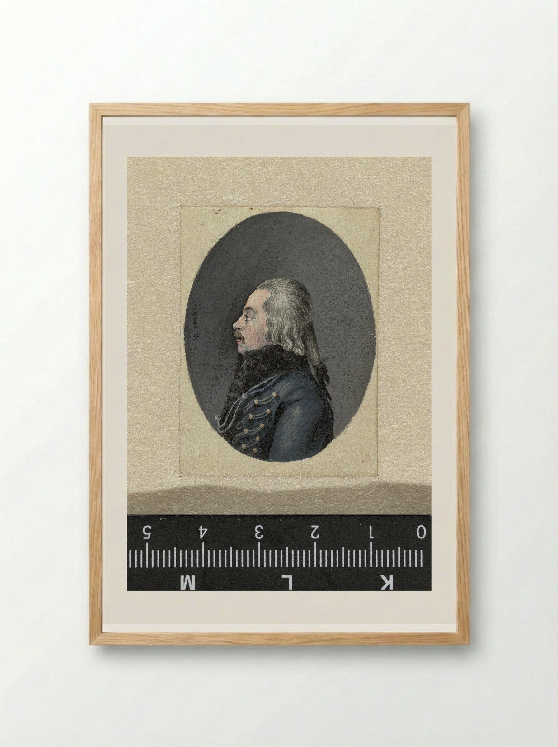 Portret van een huzarenofficier - Ernst Willem Jan Bagelaar - Framed Print Wood