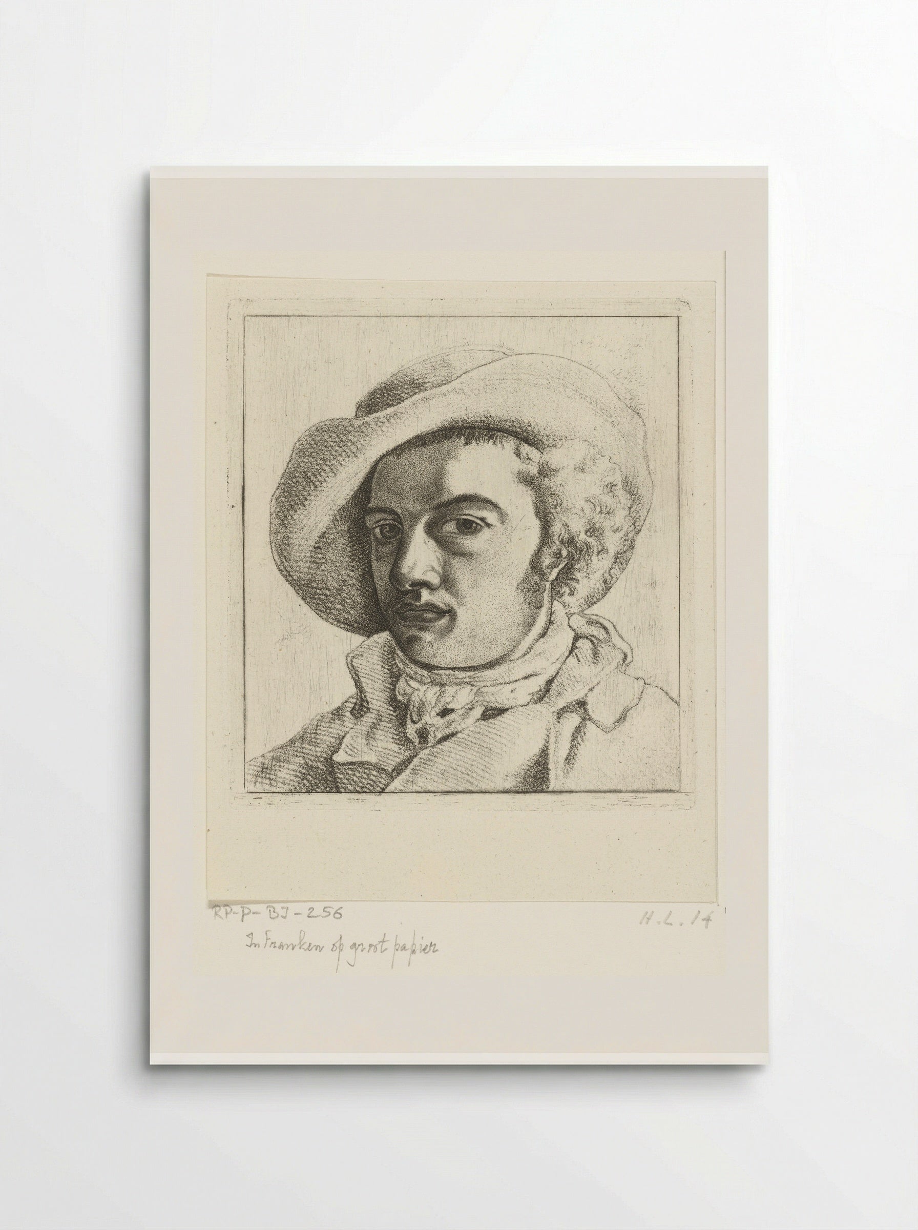 Portret van een jonge man met hoed - Ernst Willem Jan Bagelaar - Poster