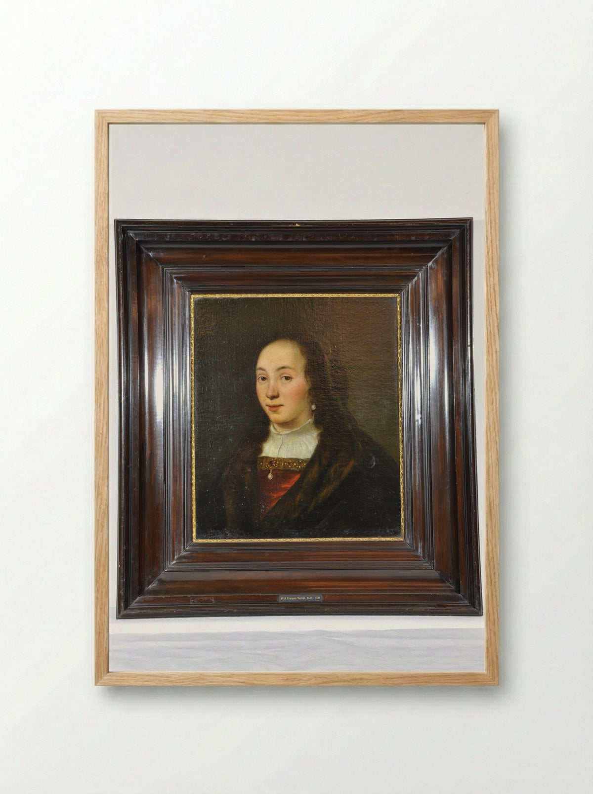 Portret van een jongen, genaamd 'Het zoontje van admiraal van Nes' - François Verwilt - Framed Print Wood