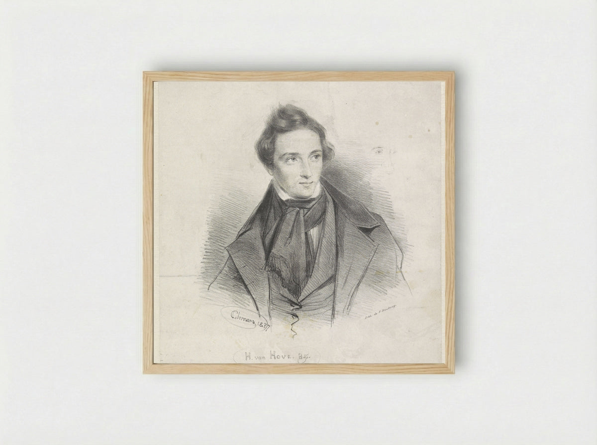 Portret van een jongen - Huib van Hove Bz - Framed Print Wood