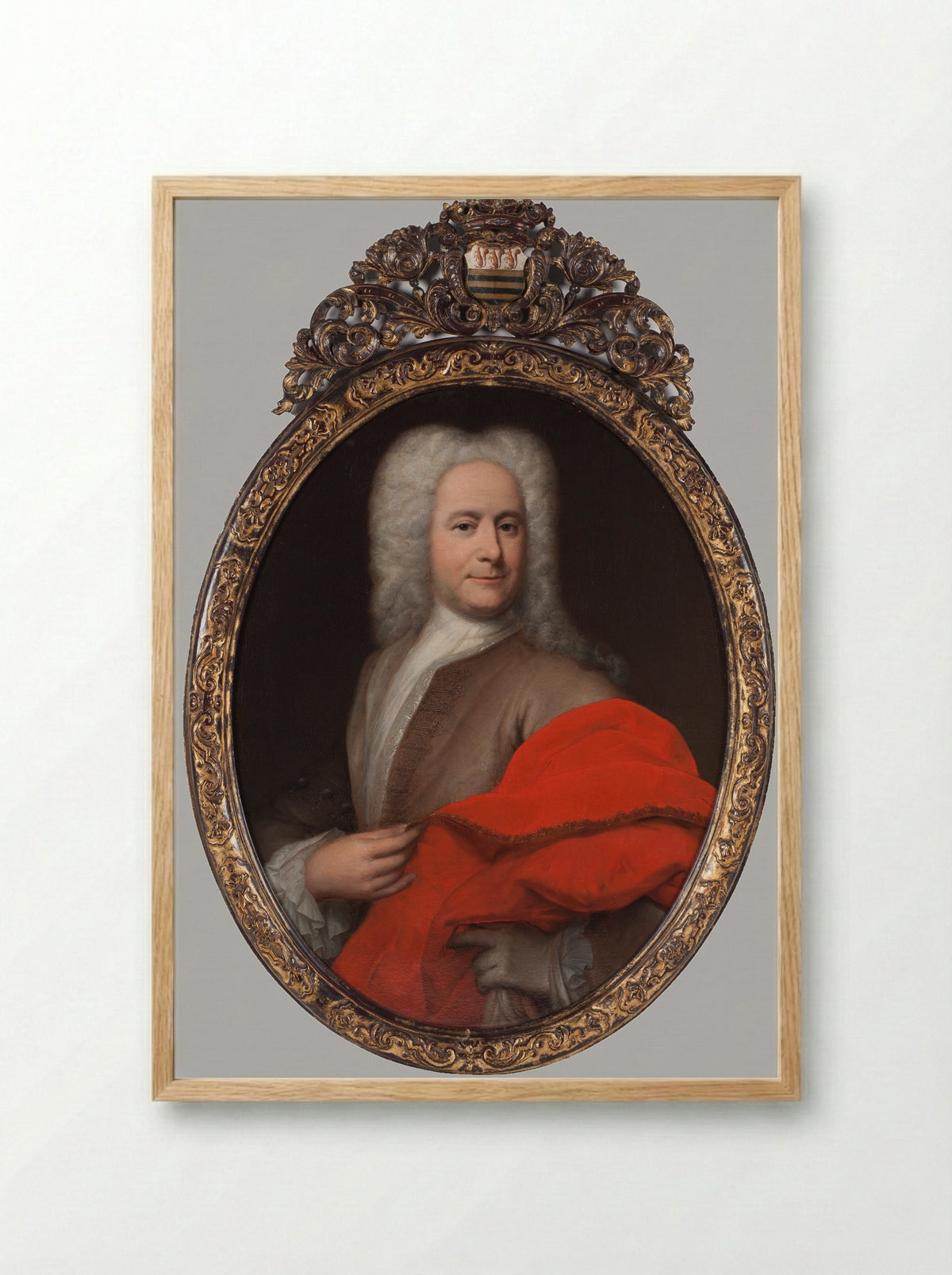 Portret van een krijgsoverste - Johannes Vollevens (I) - Framed Print Wood
