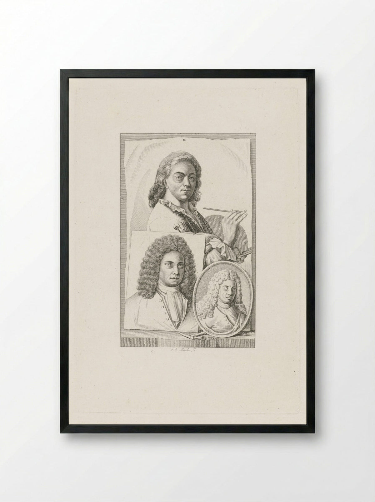 Portret van een kunstenaar (Roeland van Eynden) - Roeland van Eynden - Framed Print Black