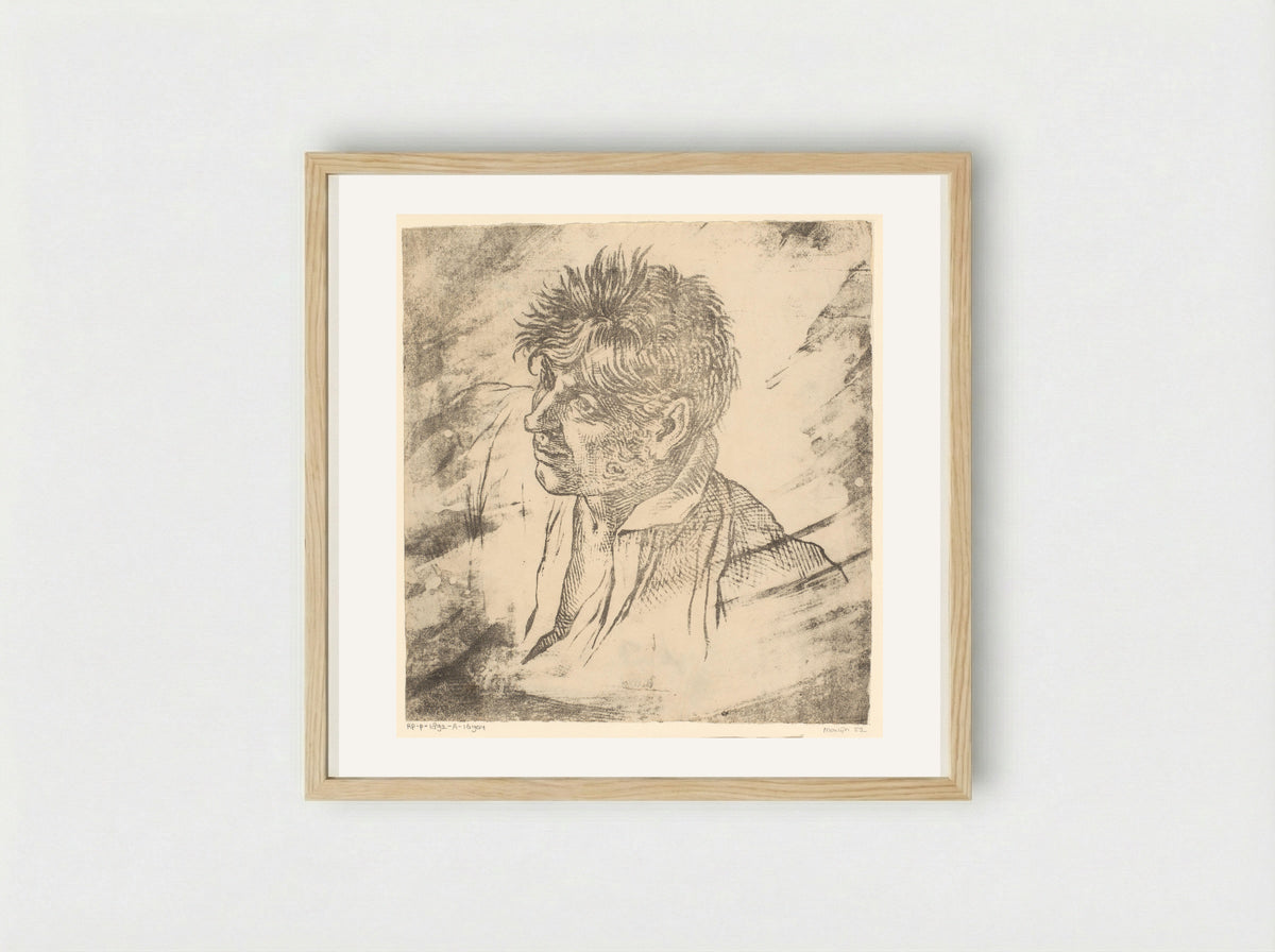 Portret van een man (David Pièrre Giottino Humbert de Superville) - Simon Moulijn - Framed Print Wood