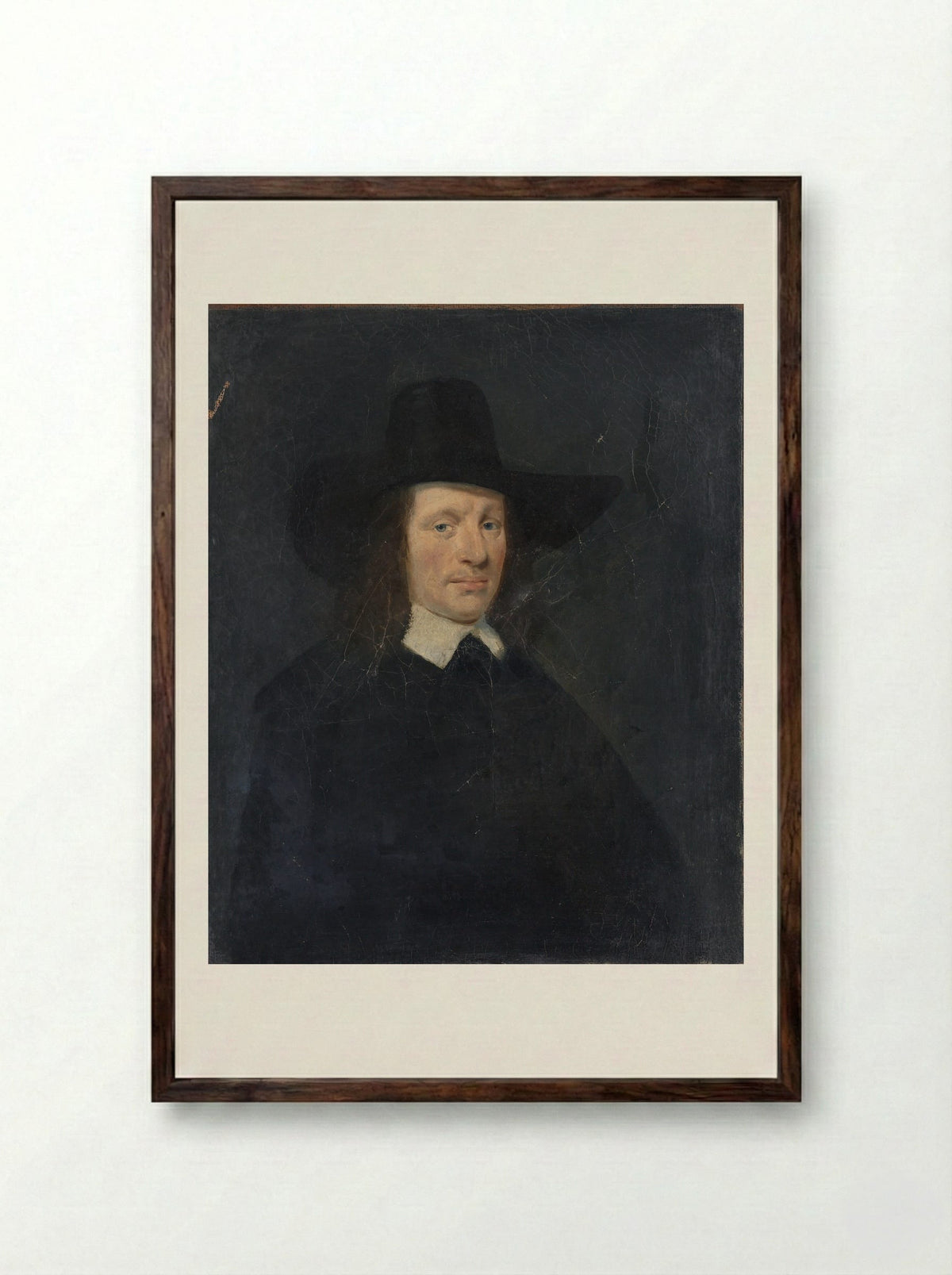 Portret van een man (Han van Meegeren) - Han van Meegeren - Framed Print Dark Wood