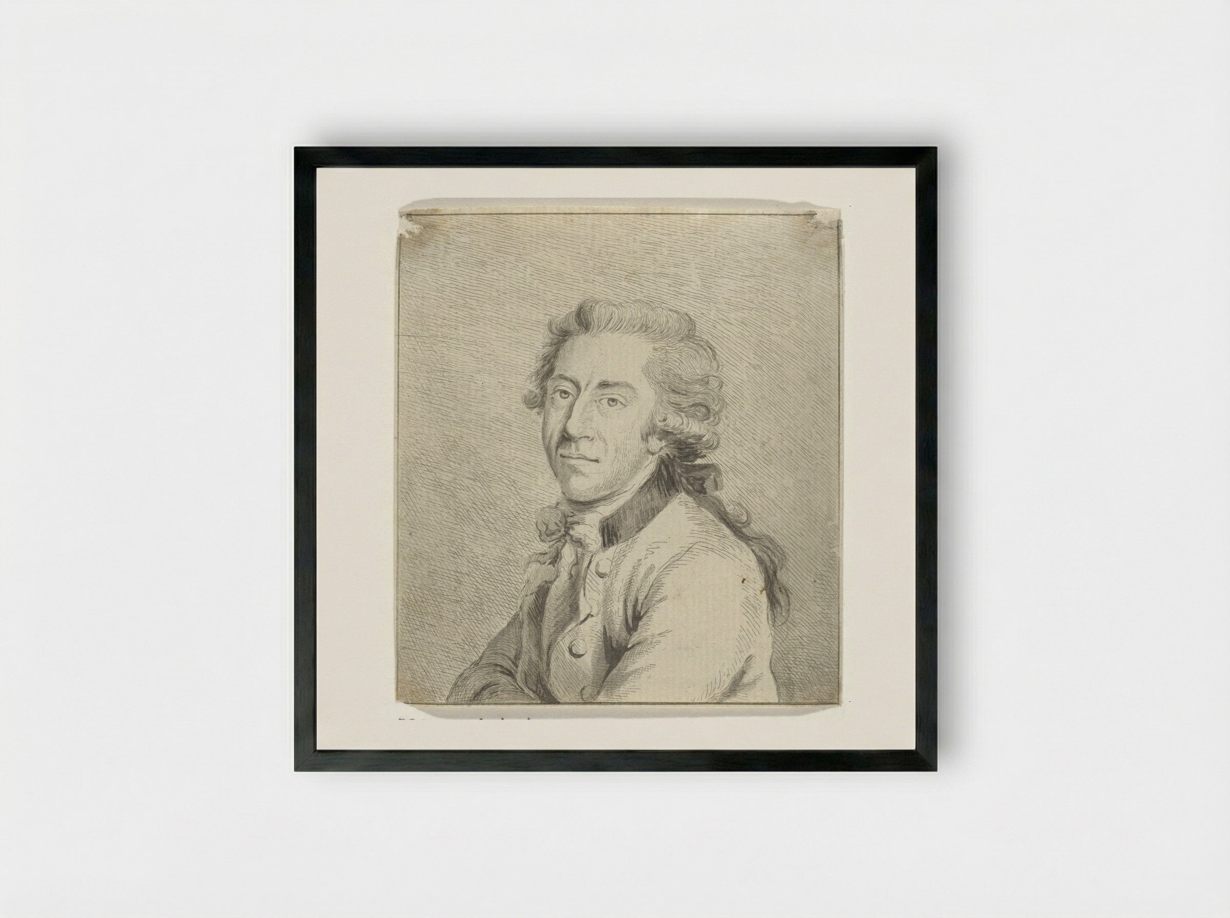 Portret van een man - James Hazard - Framed Print Black