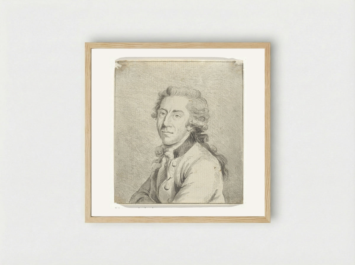Portret van een man - James Hazard - Framed Print Wood