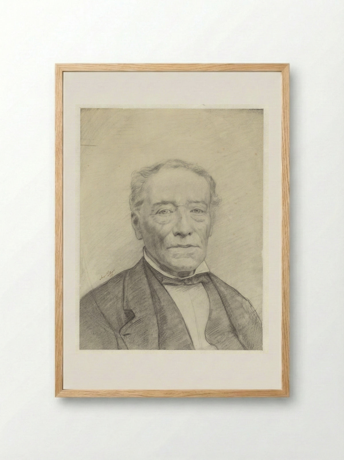 Portret van een man - August Le Gras - Framed Print Wood