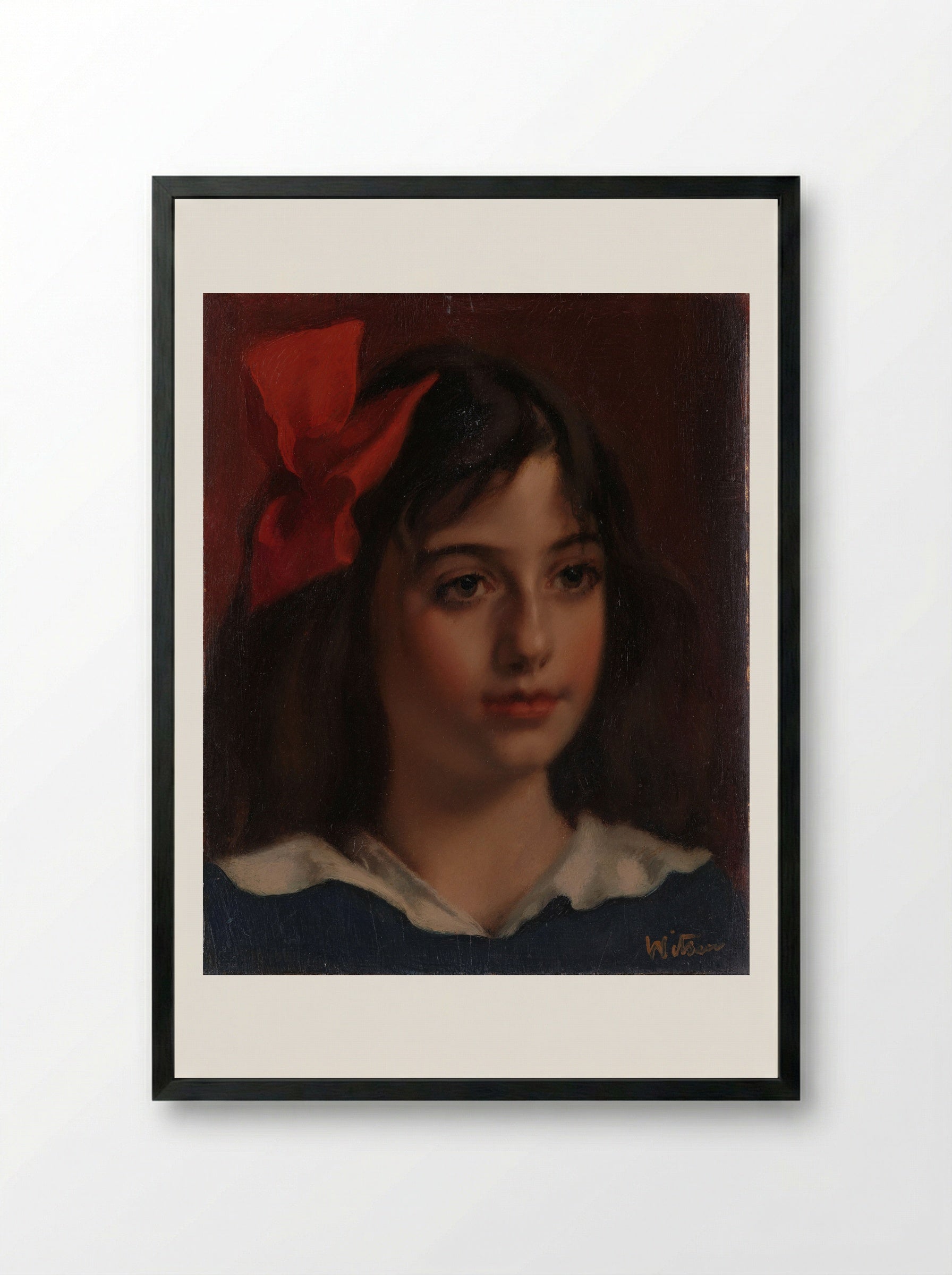 Portret van een meisje - Willem Witsen - Framed Print Black