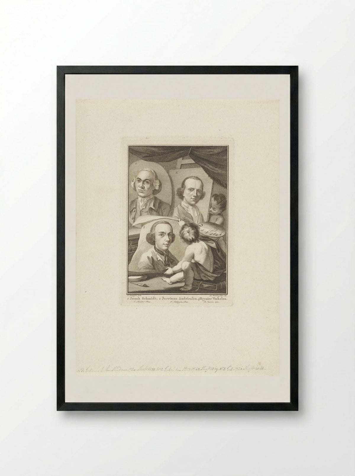Portret van een onbekende man - Jurriaan Andriessen - Framed Print Black