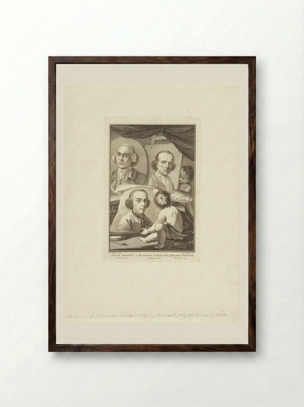 Portret van een onbekende man - Jurriaan Andriessen - Framed Print Dark Wood
