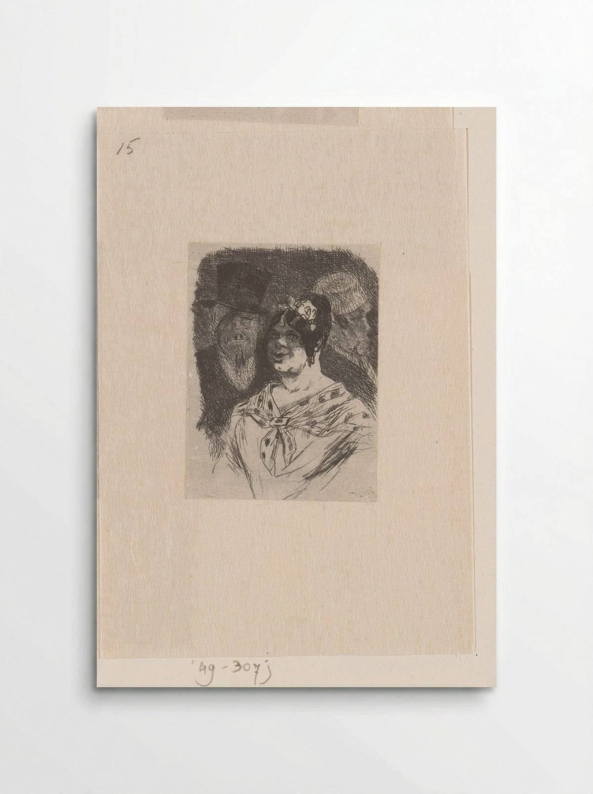 Portret van een onbekende vrouw en man - Félicien Rops - Poster