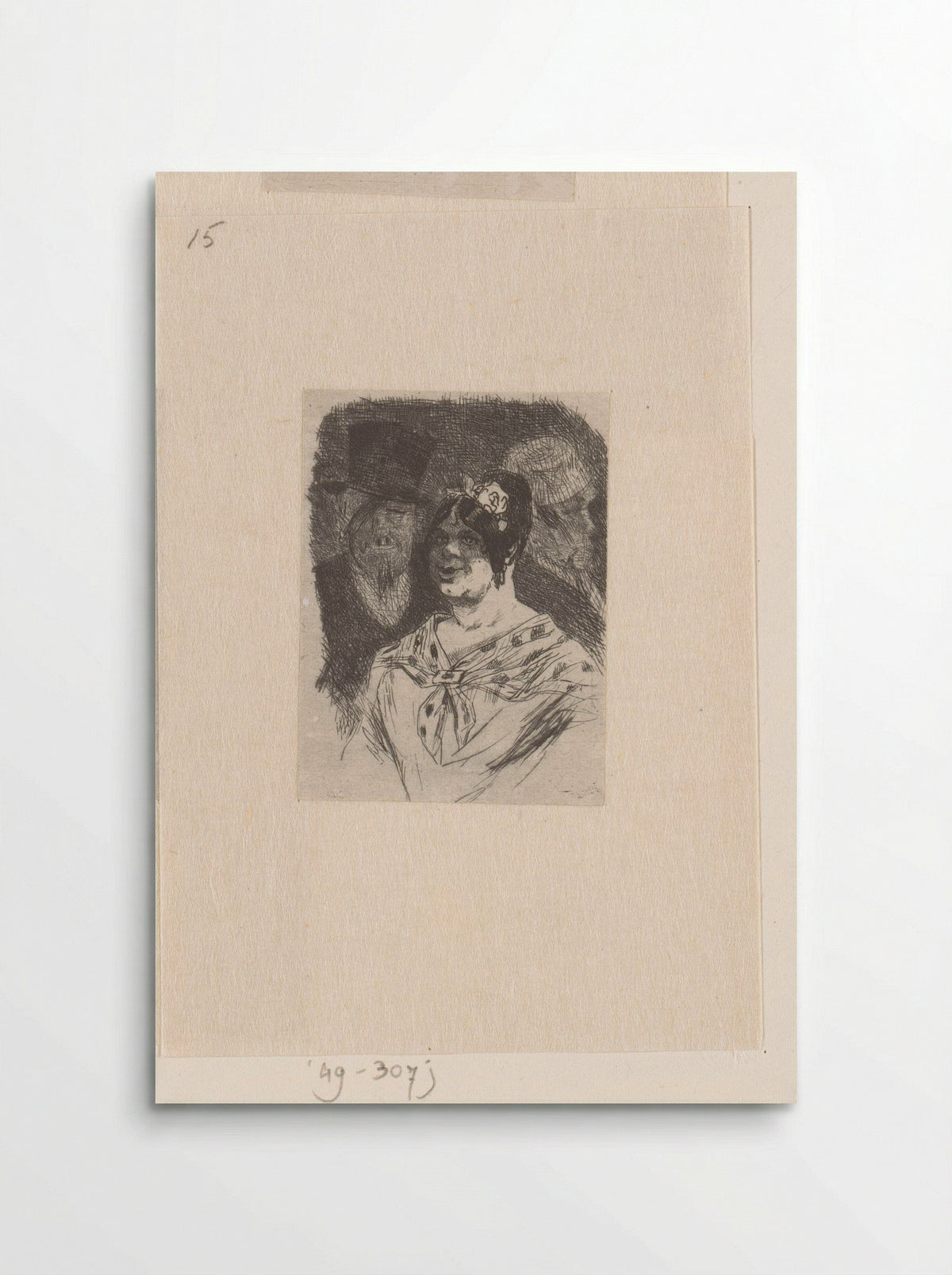 Portret van een onbekende vrouw en man - Félicien Rops - Poster