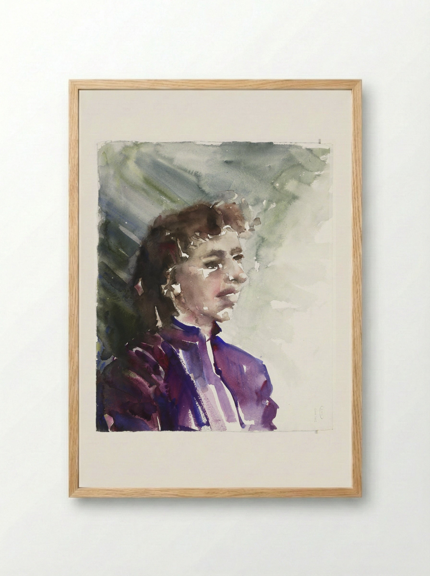 Portret van een onbekende vrouw - Sonja Dwinger - Framed Print Wood
