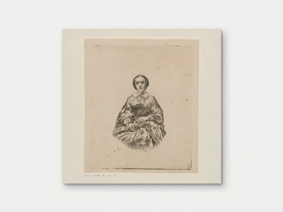 Portret van een onbekende vrouw - Jan Stobbaerts - Poster