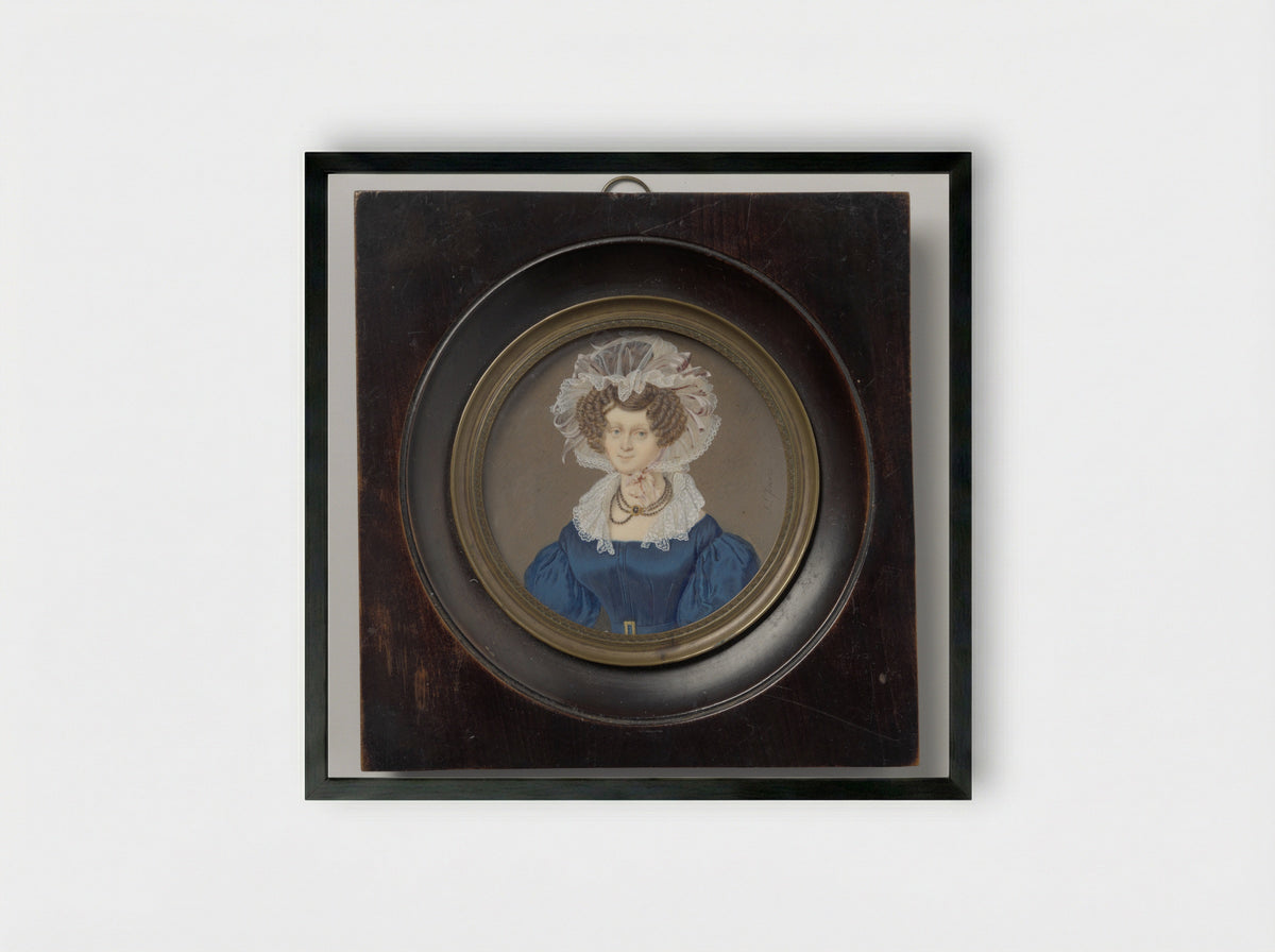 Portret van een vrouw - Jan Lodewijk Jonxis - Framed Print Black