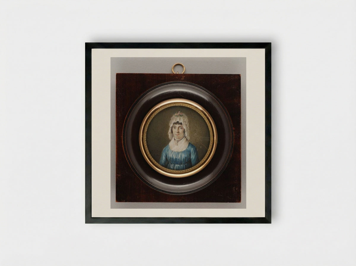 Portret van een vrouw - Gijsbertus Johannus van den Berg - Framed Print Black