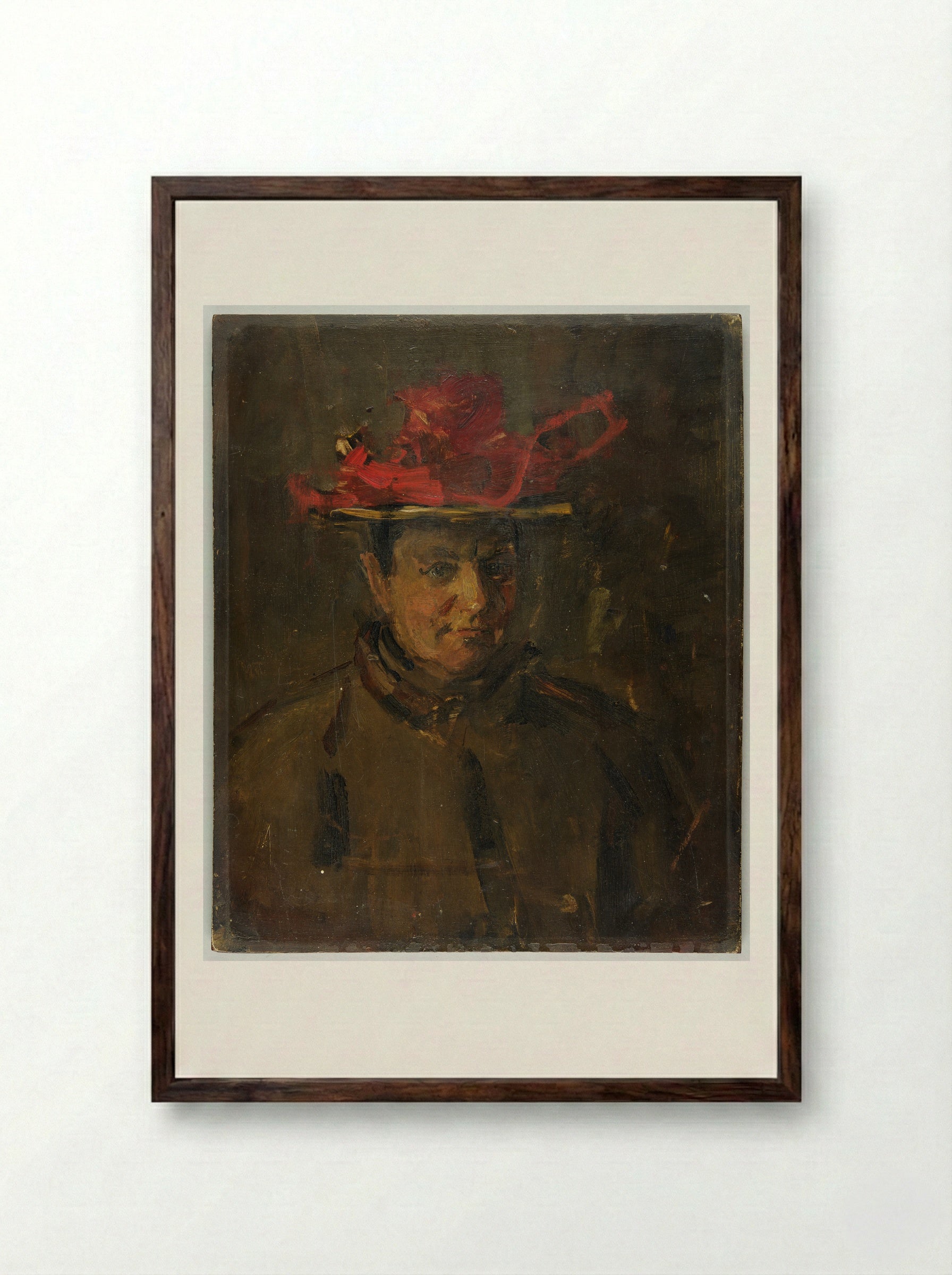 Portret van een vrouw - Isaac Israels - Framed Print Dark Wood
