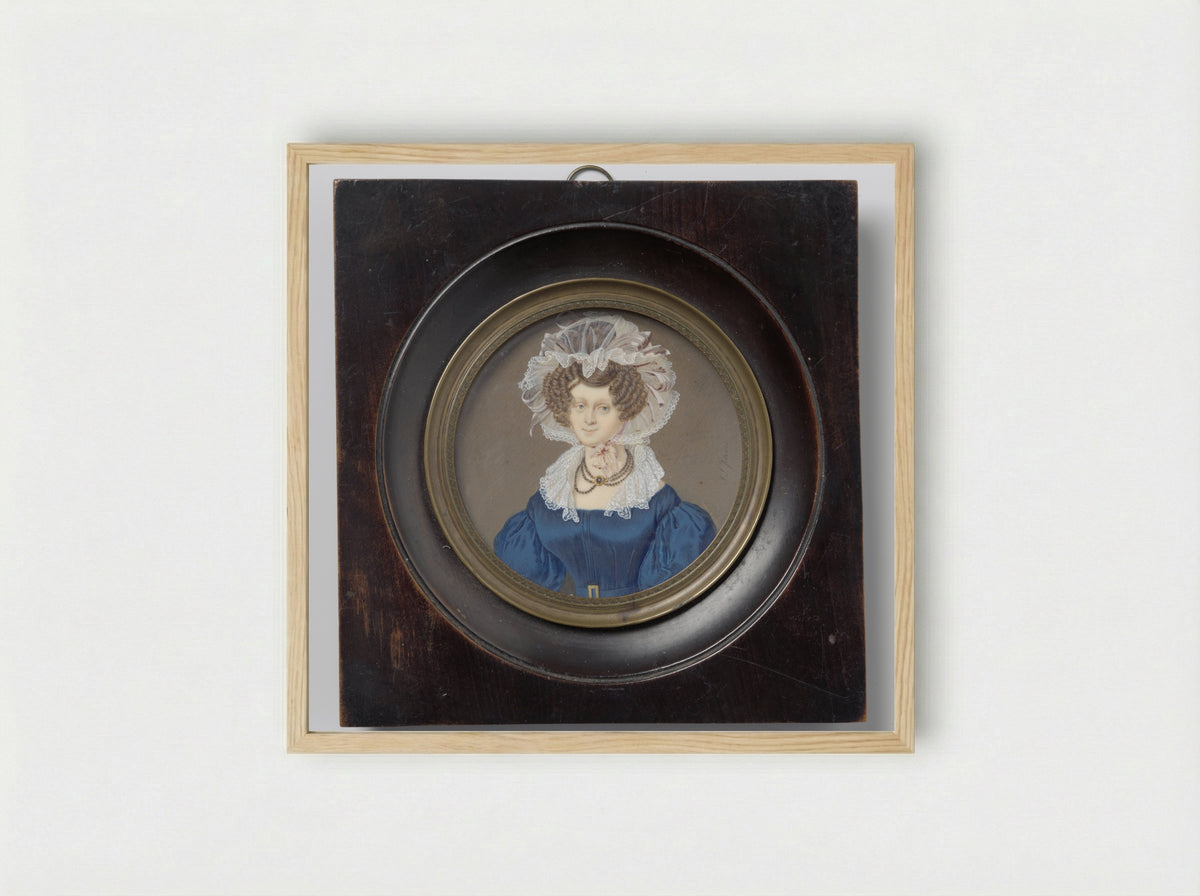 Portret van een vrouw - Jan Lodewijk Jonxis - Framed Print Wood