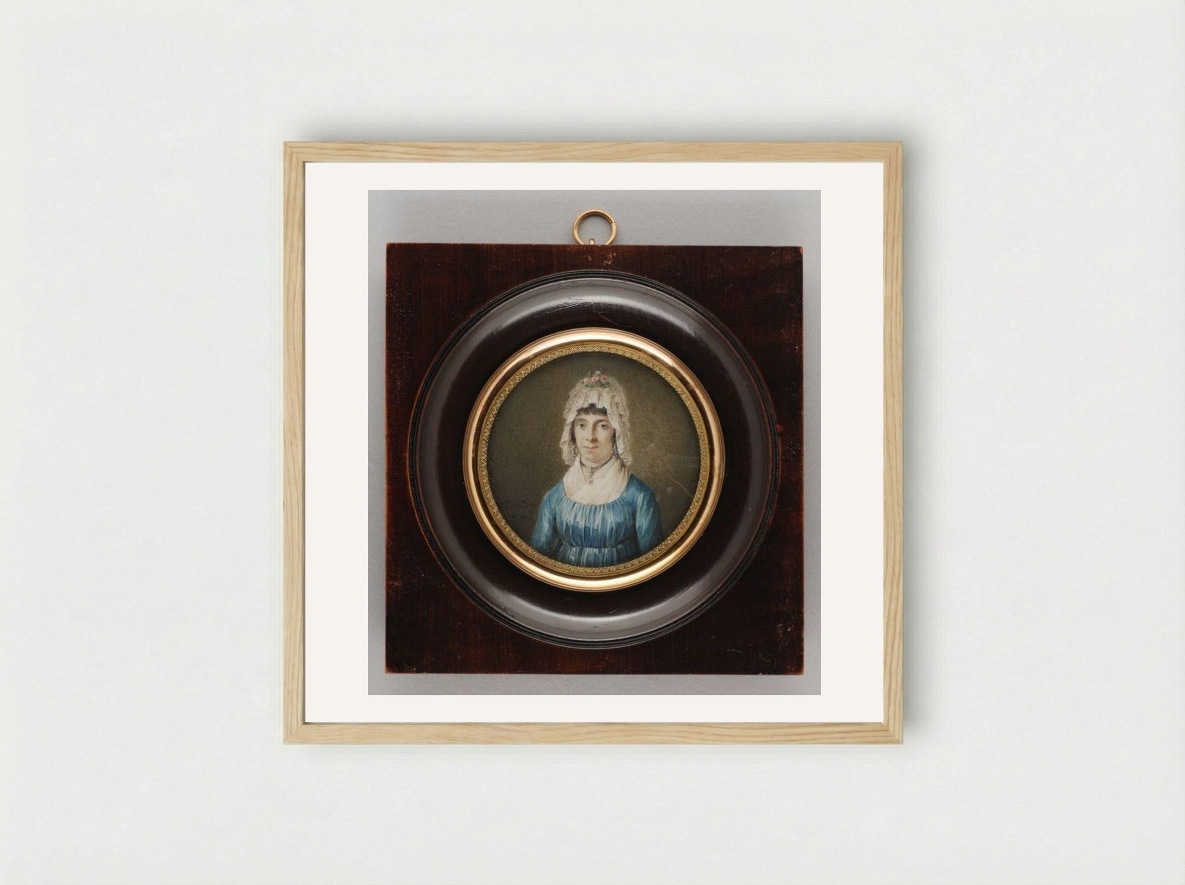 Portret van een vrouw - Gijsbertus Johannus van den Berg - Framed Print Wood