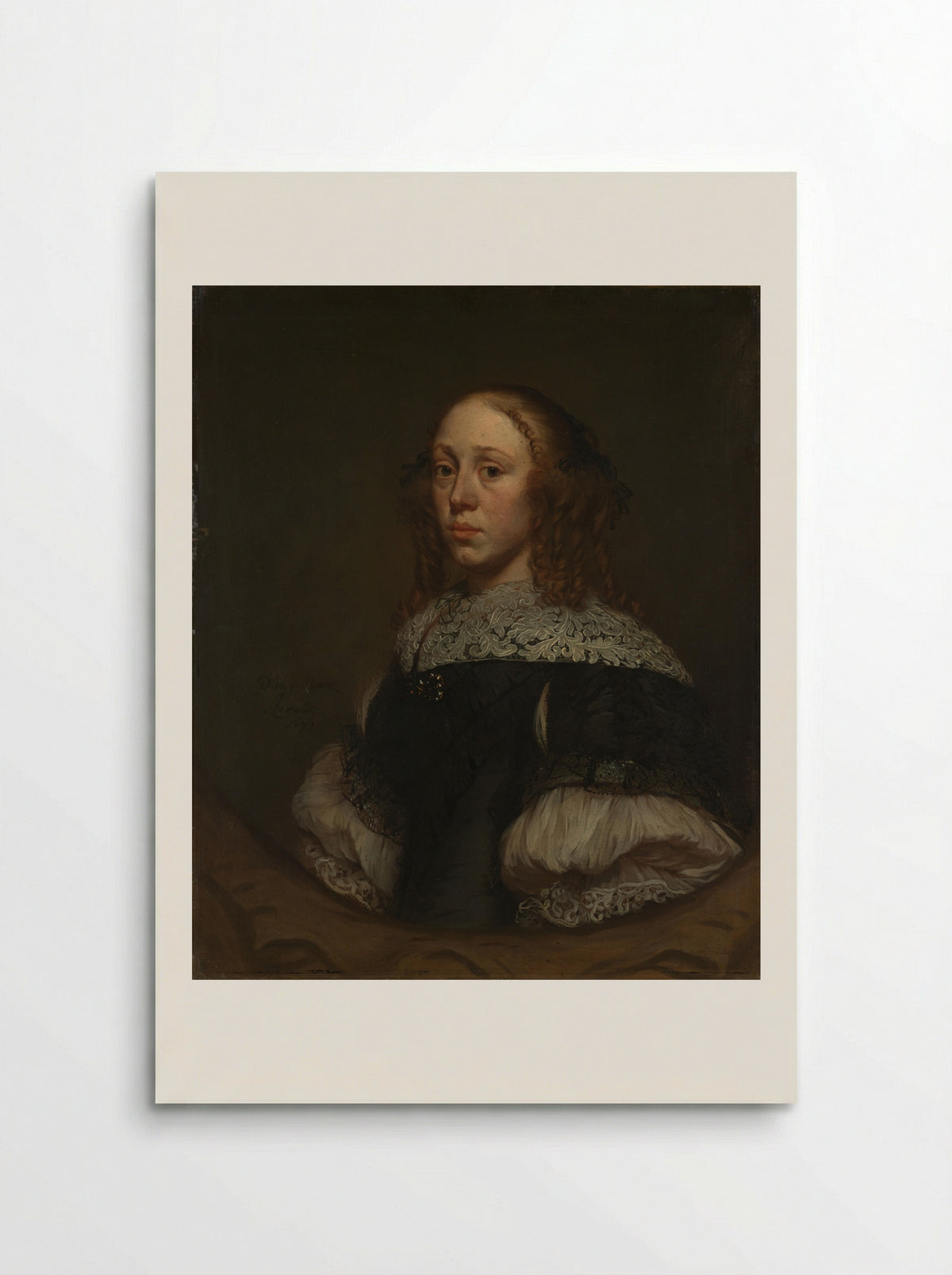 Portret van een vrouw - Pieter van Anraedt - Poster