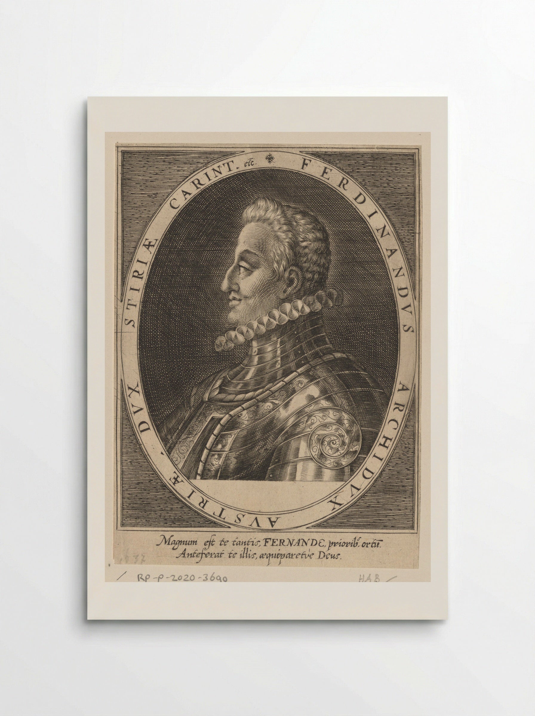 Portret van keizer Ferdinand II als aartshertog - Dominicus Custos - Poster