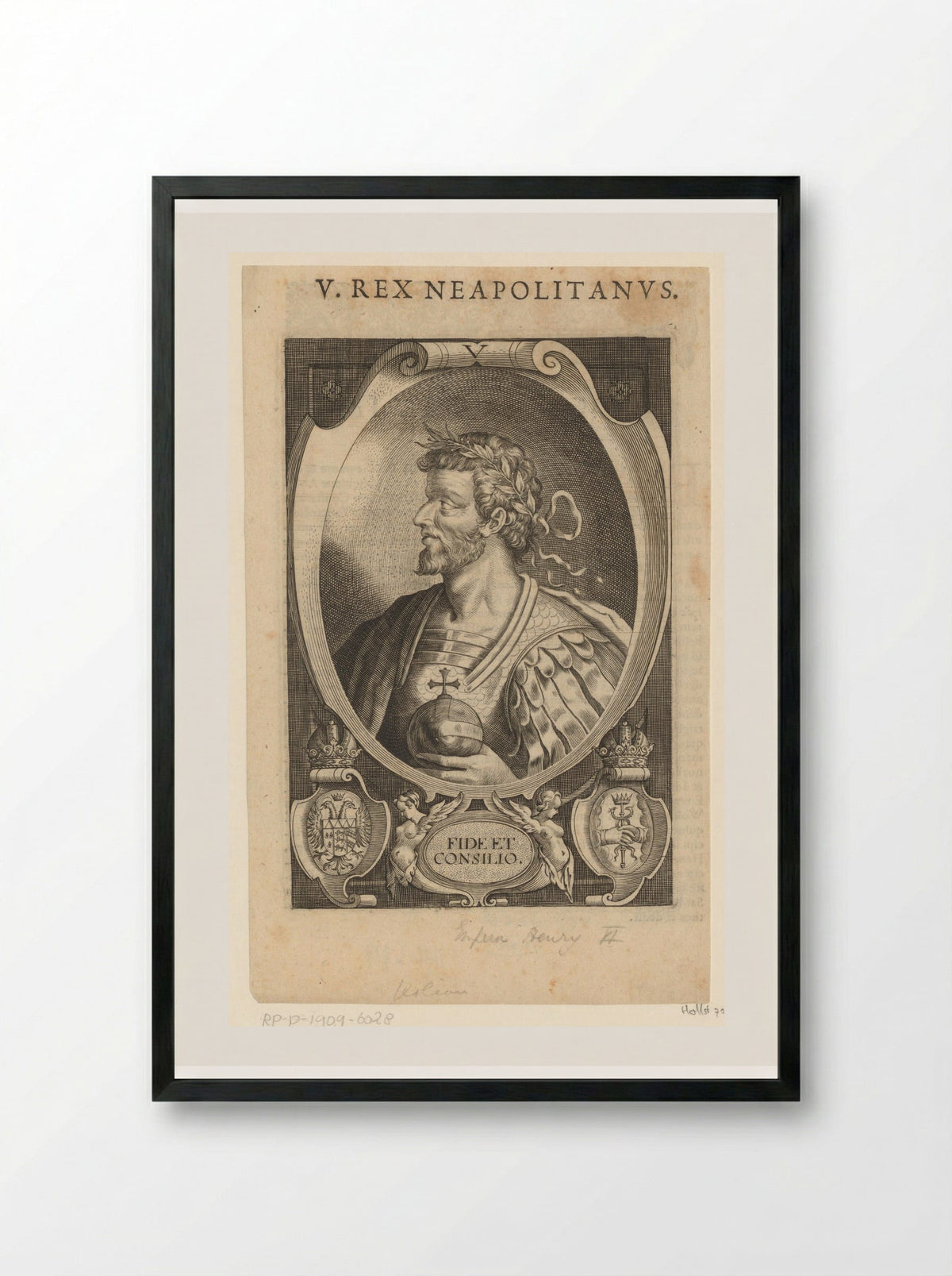 Portret van keizer Hendrik VI - Lucas Kilian - Framed Print Black