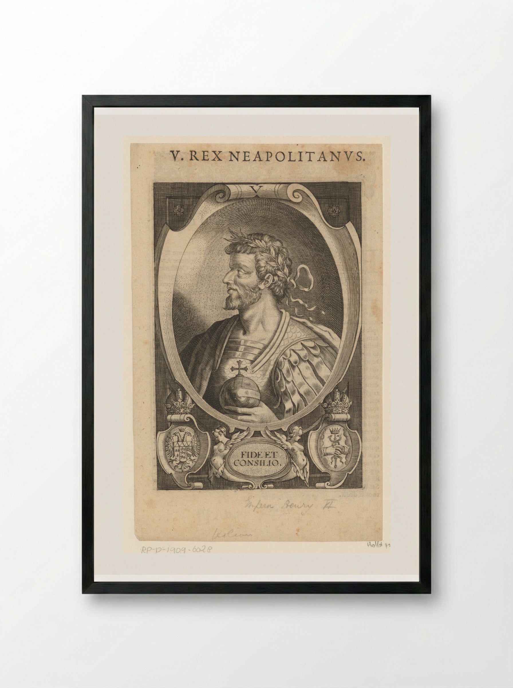 Portret van keizer Hendrik VI - Lucas Kilian - Framed Print Black