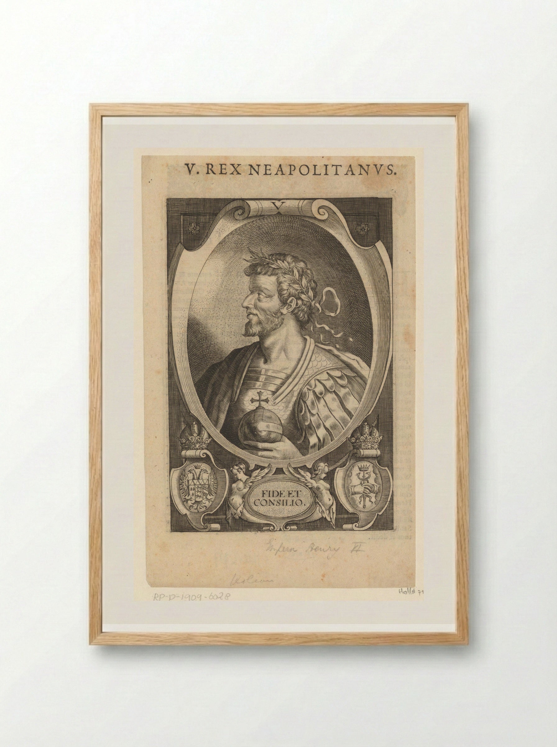 Portret van keizer Hendrik VI - Lucas Kilian - Framed Print Wood