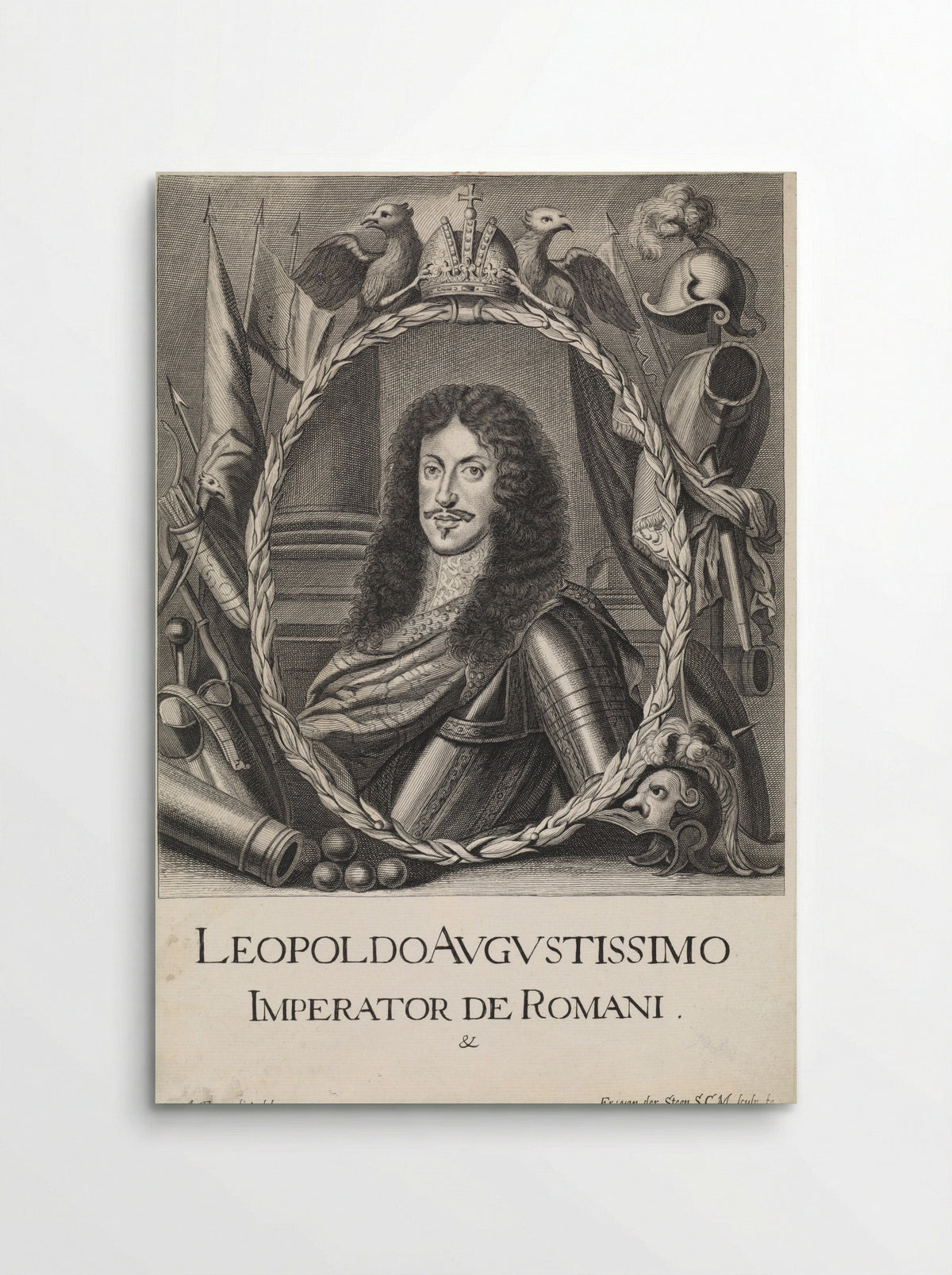 Portret van keizer Leopold I - Giovanni Battista Hacque - Poster