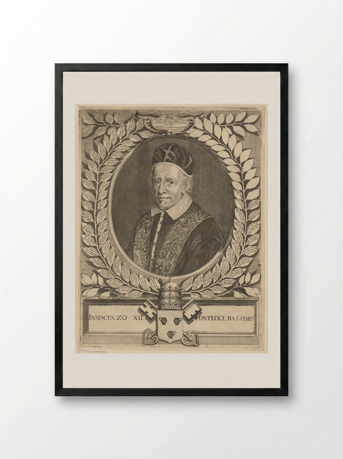 Portret van paus Innocentius XII - Isabella Piccini - Framed Print Black