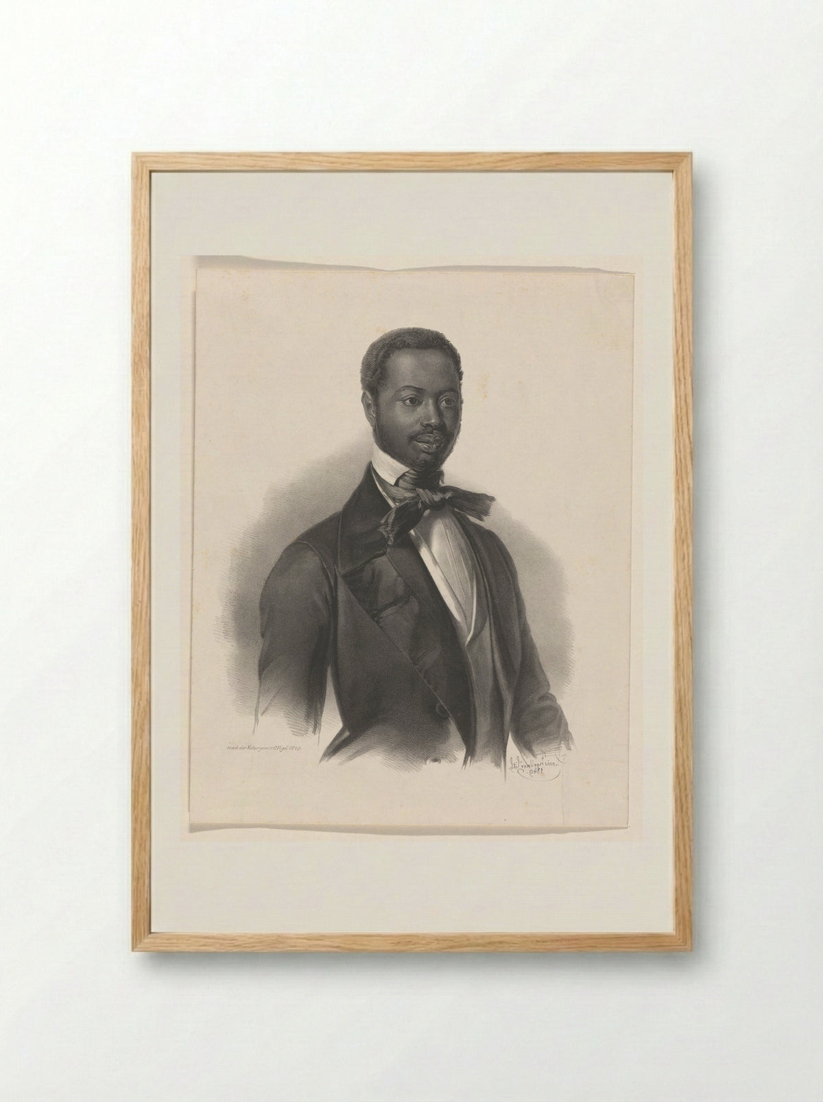 Portret van prins Kwasi Boachi - Ludwig Theodor Zöllner - Framed Print Wood