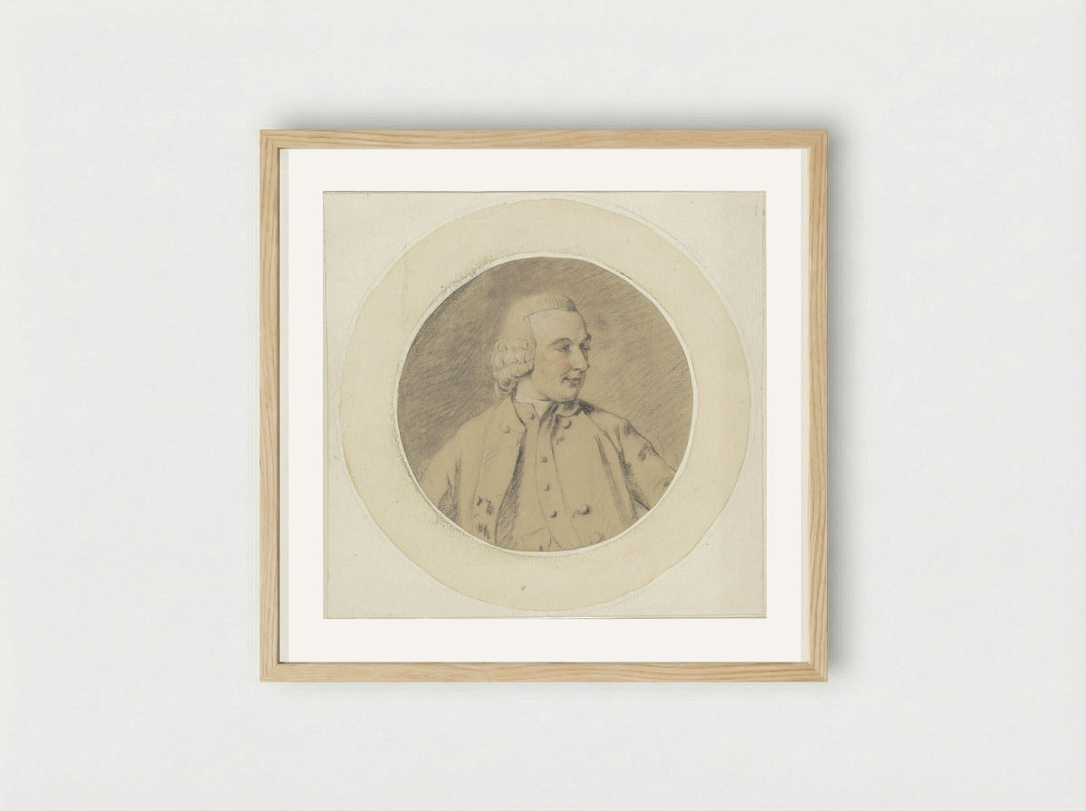 Portret van schilder Jacques Ignatius de Roore - Jan Punt - Framed Print Wood