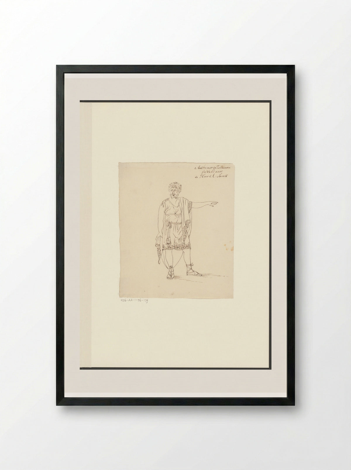 Portret van toneelspeler Andreas Snoek in de rol van Anthenor - Johannes Jelgerhuis - Framed Print Black