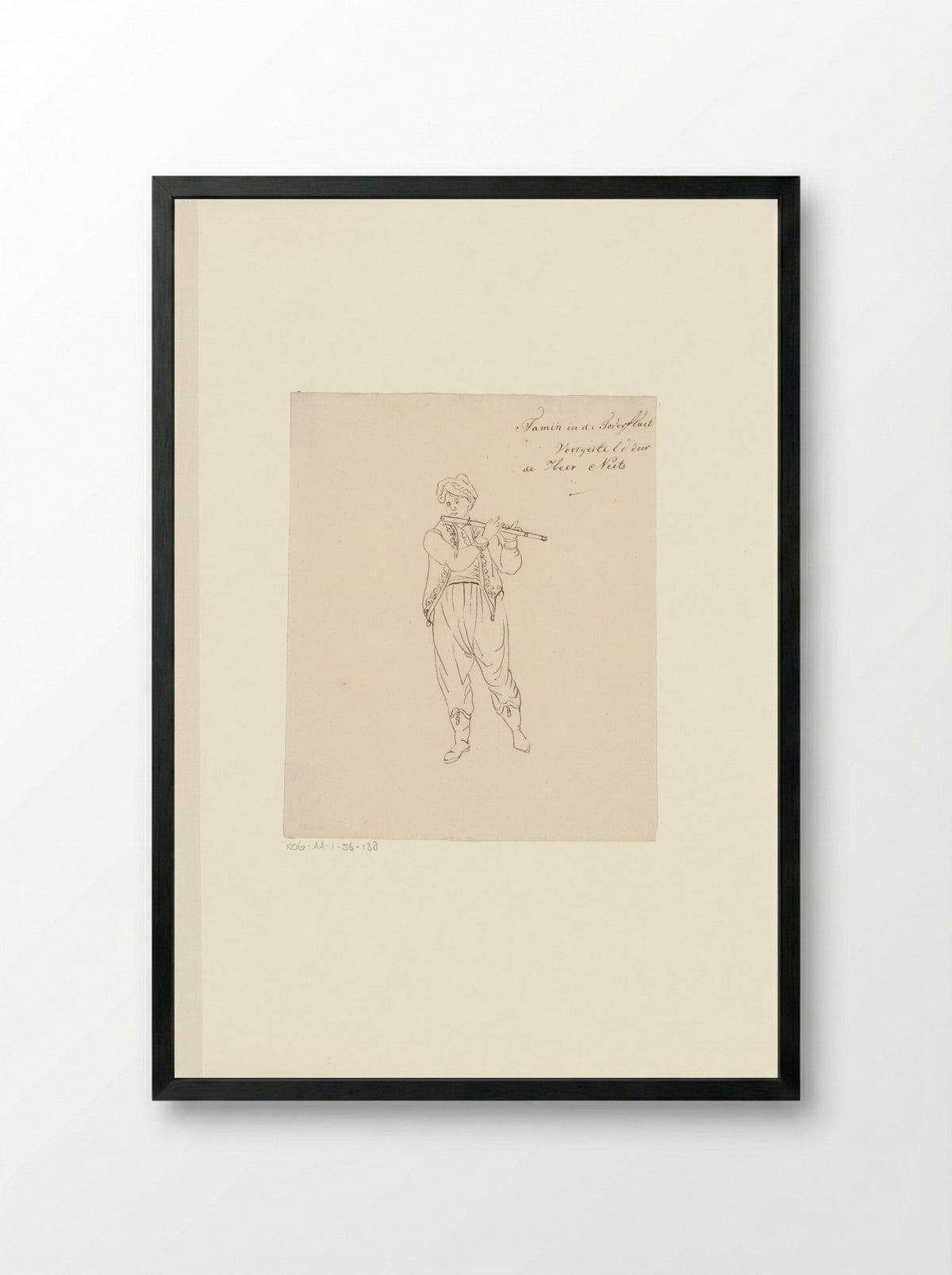 Portret van toneelspeler Jan Neyts als Tamin - Johannes Jelgerhuis - Framed Print Black