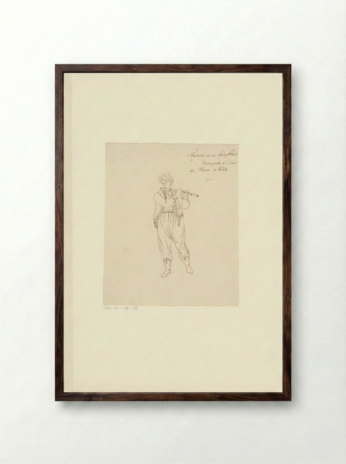 Portret van toneelspeler Jan Neyts als Tamin - Johannes Jelgerhuis - Framed Print Dark Wood