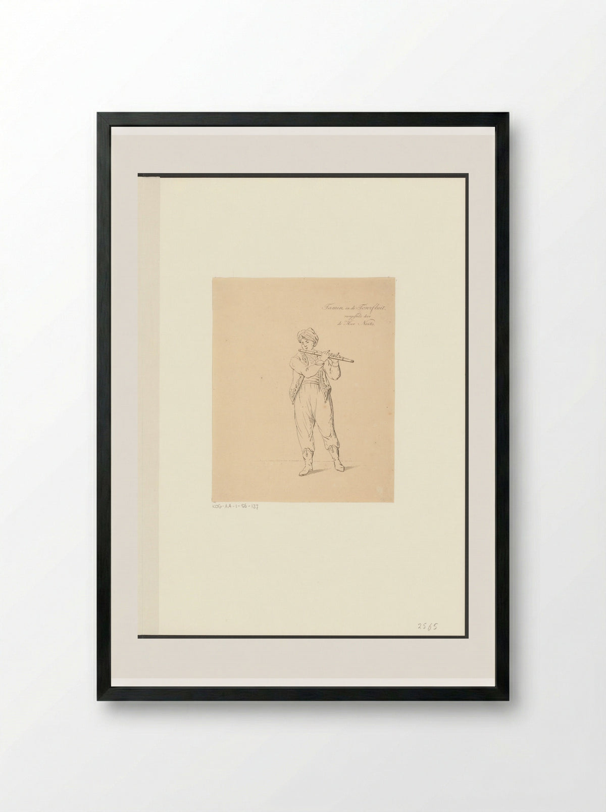 Portret van toneelspeler Johannes Neyts als Tamino - Johannes Jelgerhuis - Framed Print Black