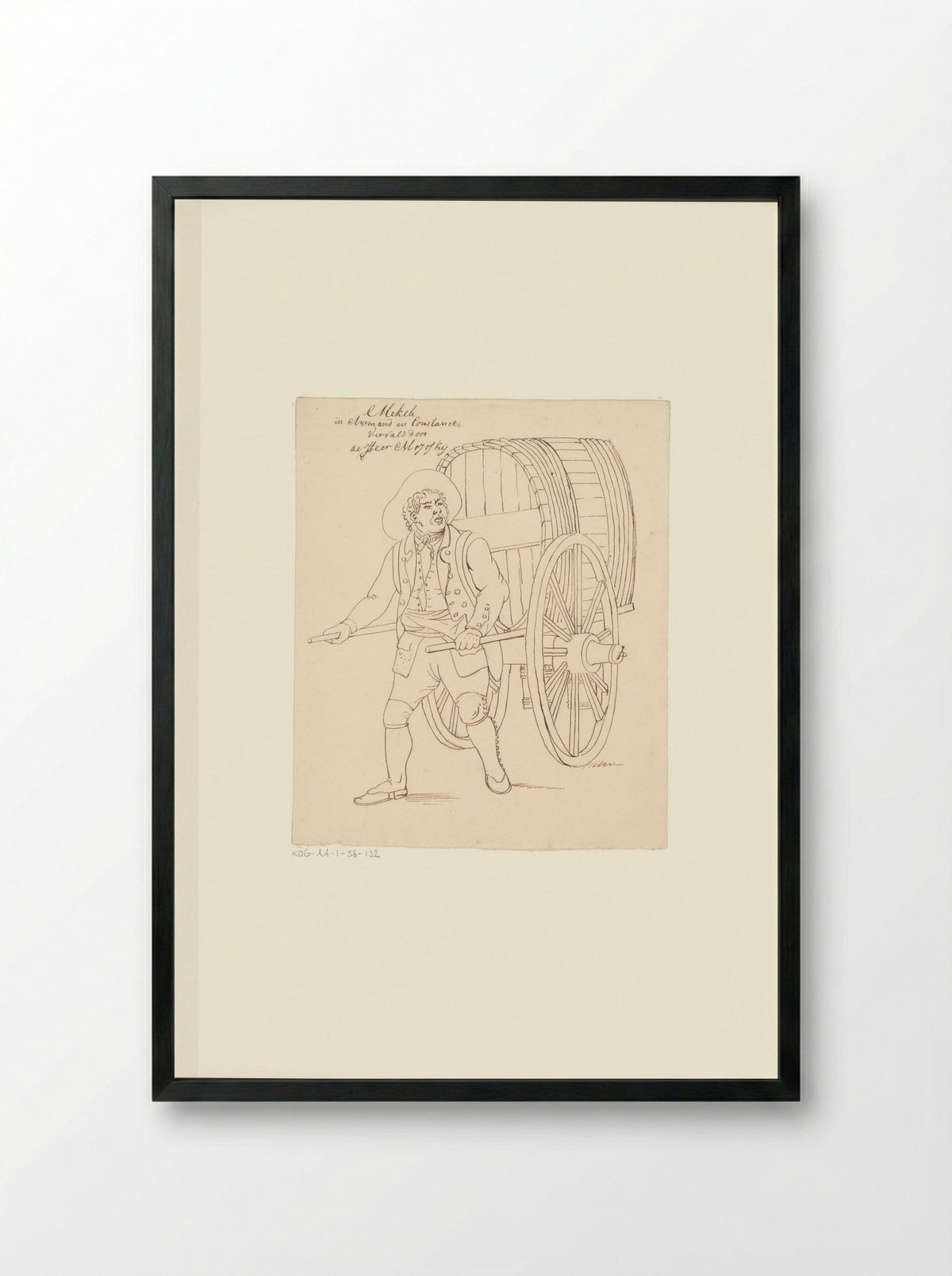 Portret van toneelspeler Theo Majofski in de rol van Mekéli - Johannes Jelgerhuis - Framed Print Black