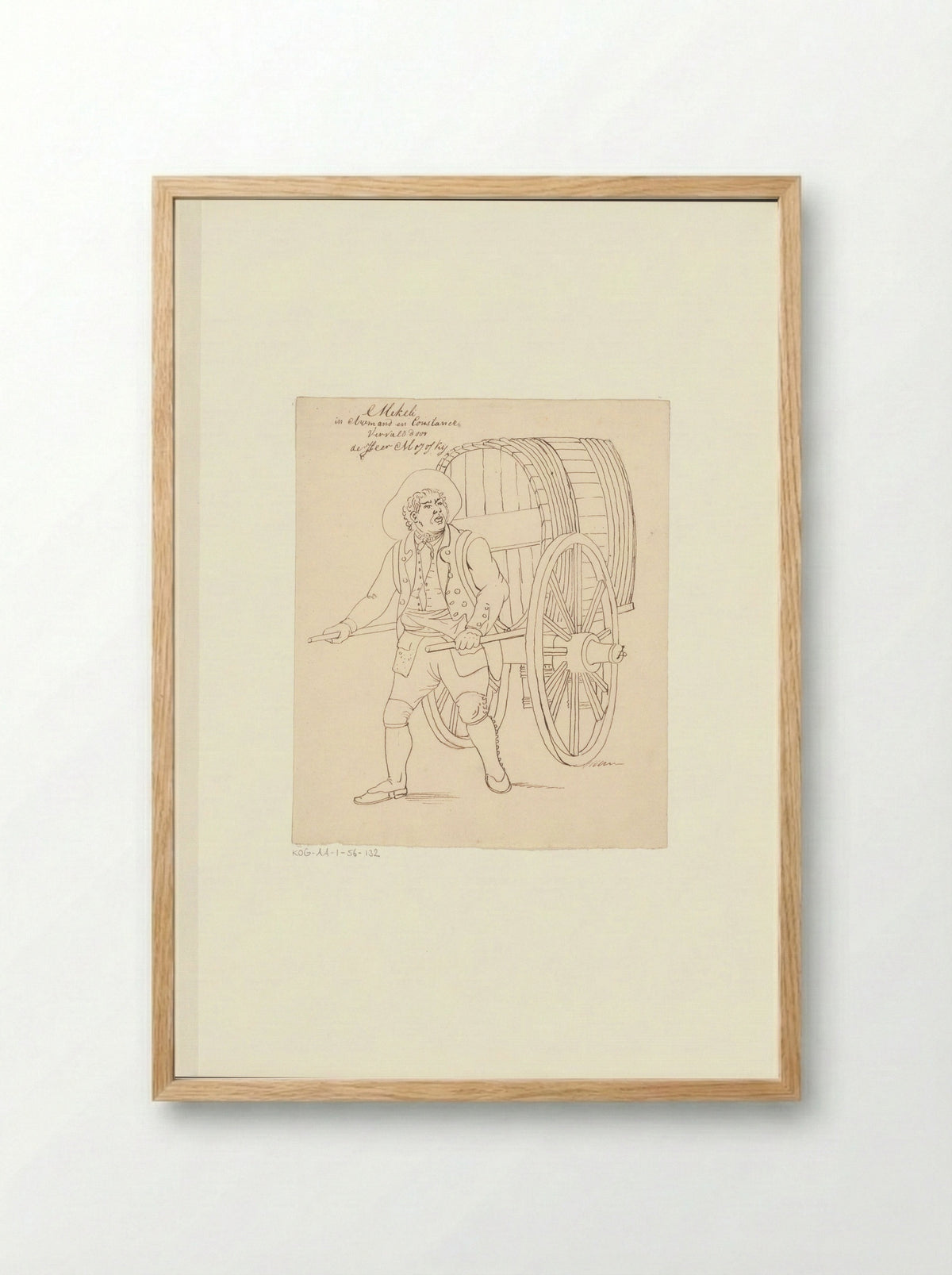 Portret van toneelspeler Theo Majofski in de rol van Mekéli - Johannes Jelgerhuis - Framed Print Wood