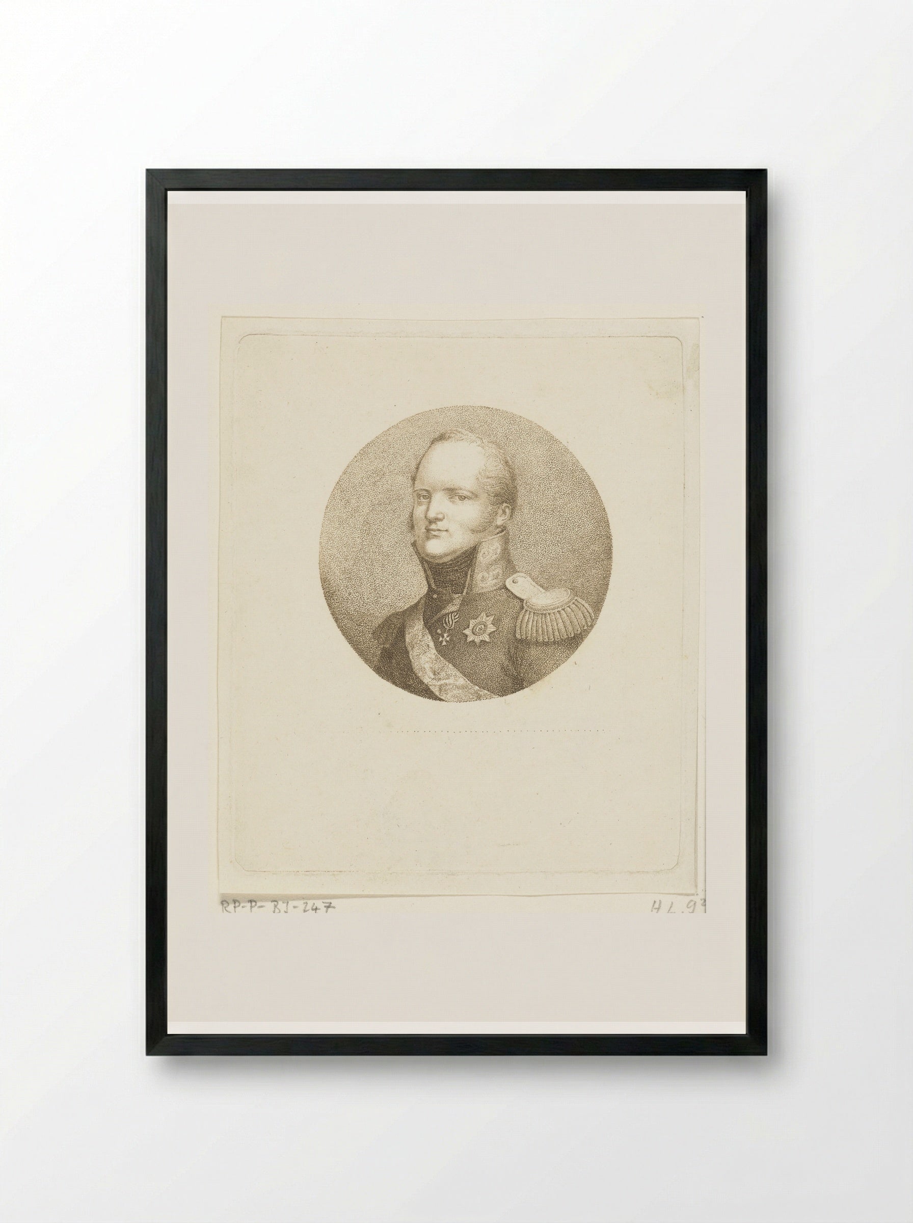 Portret van tsaar Alexander I - Ernst Willem Jan Bagelaar - Framed Print Black