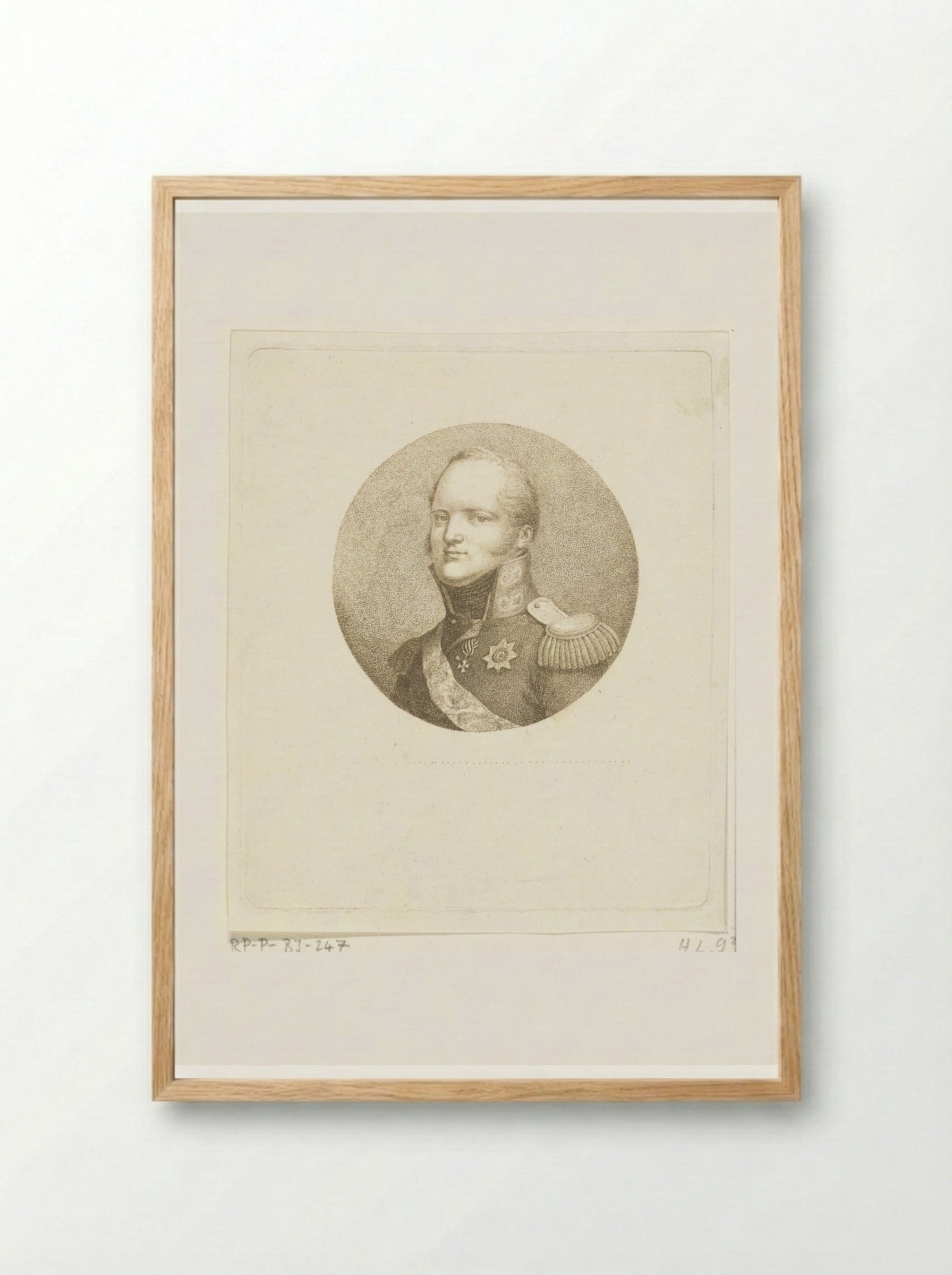 Portret van tsaar Alexander I - Ernst Willem Jan Bagelaar - Framed Print Wood