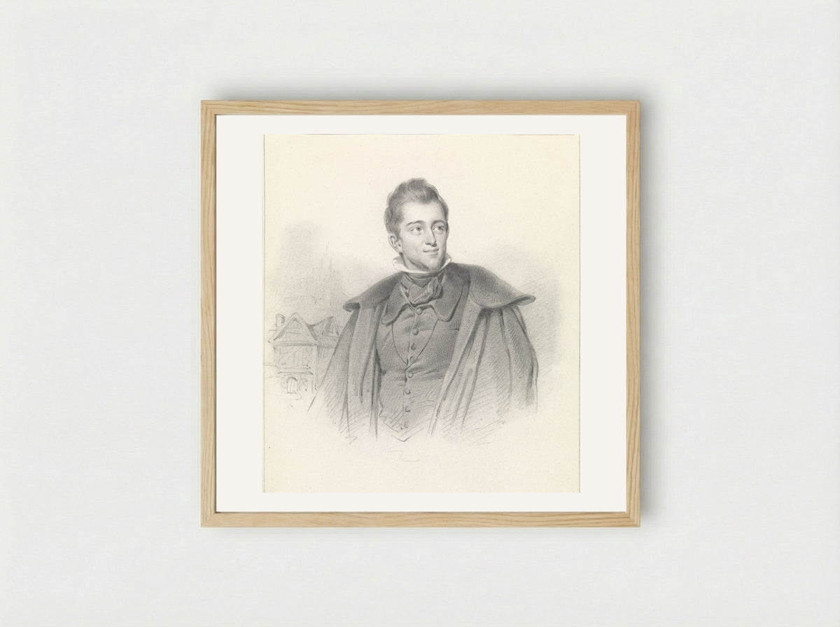 Portret van tsaar Peter de Grote - Johannes Bosboom - Framed Print Wood