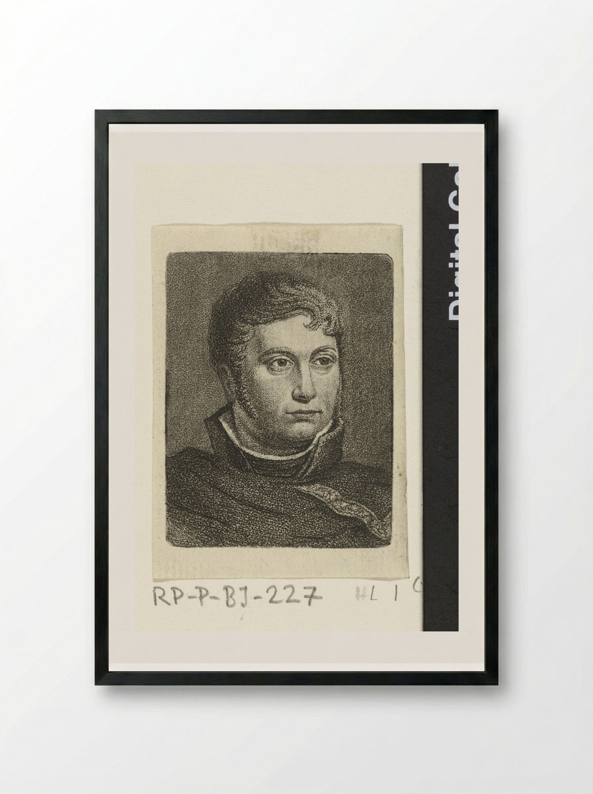 Portretbuste van Ernst Willem Jan Bagelaar - Ernst Willem Jan Bagelaar - Framed Print Black