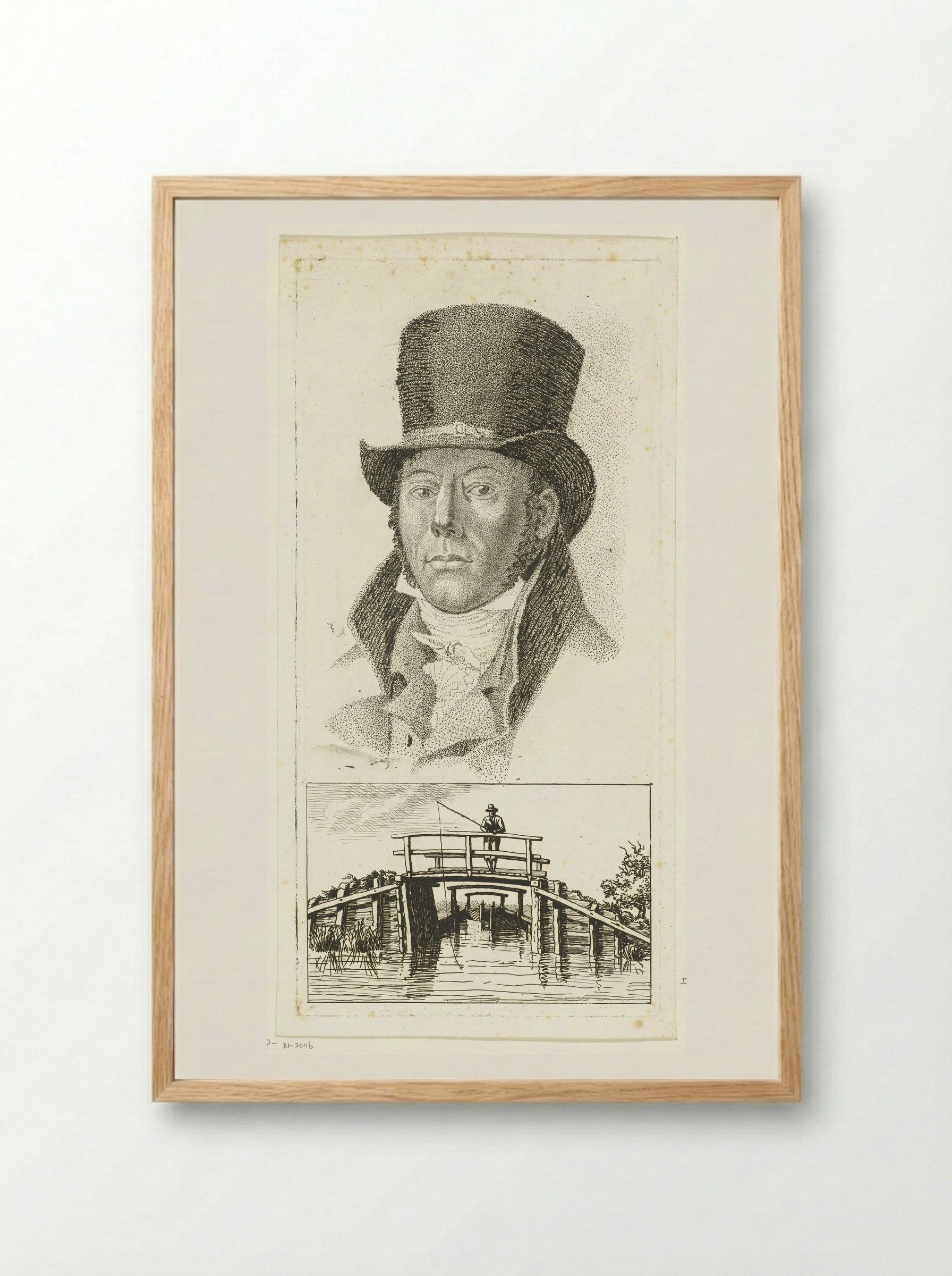 Portretten van Adriaan van der Willigen en Roeland van Eynden - Jacob Ernst Marcus - Framed Print Wood