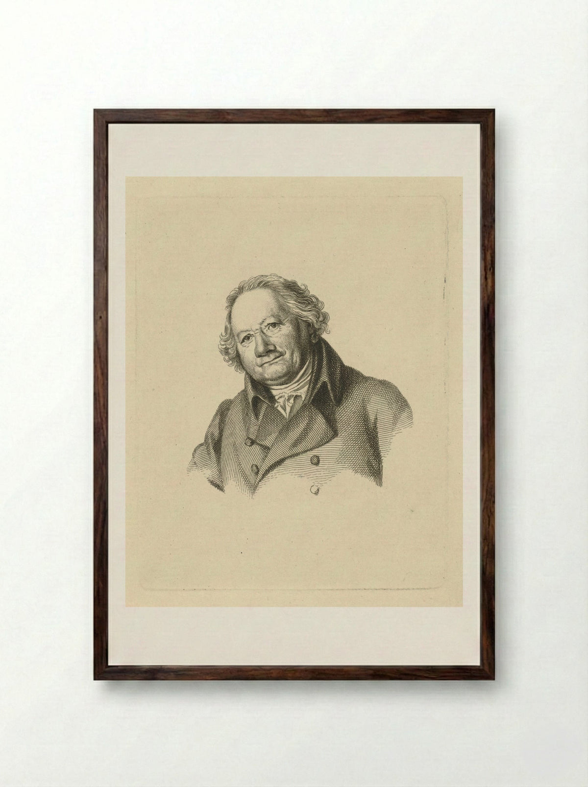 Portretten van Christiaan Welmeer - Jacob Ernst Marcus - Framed Print Dark Wood