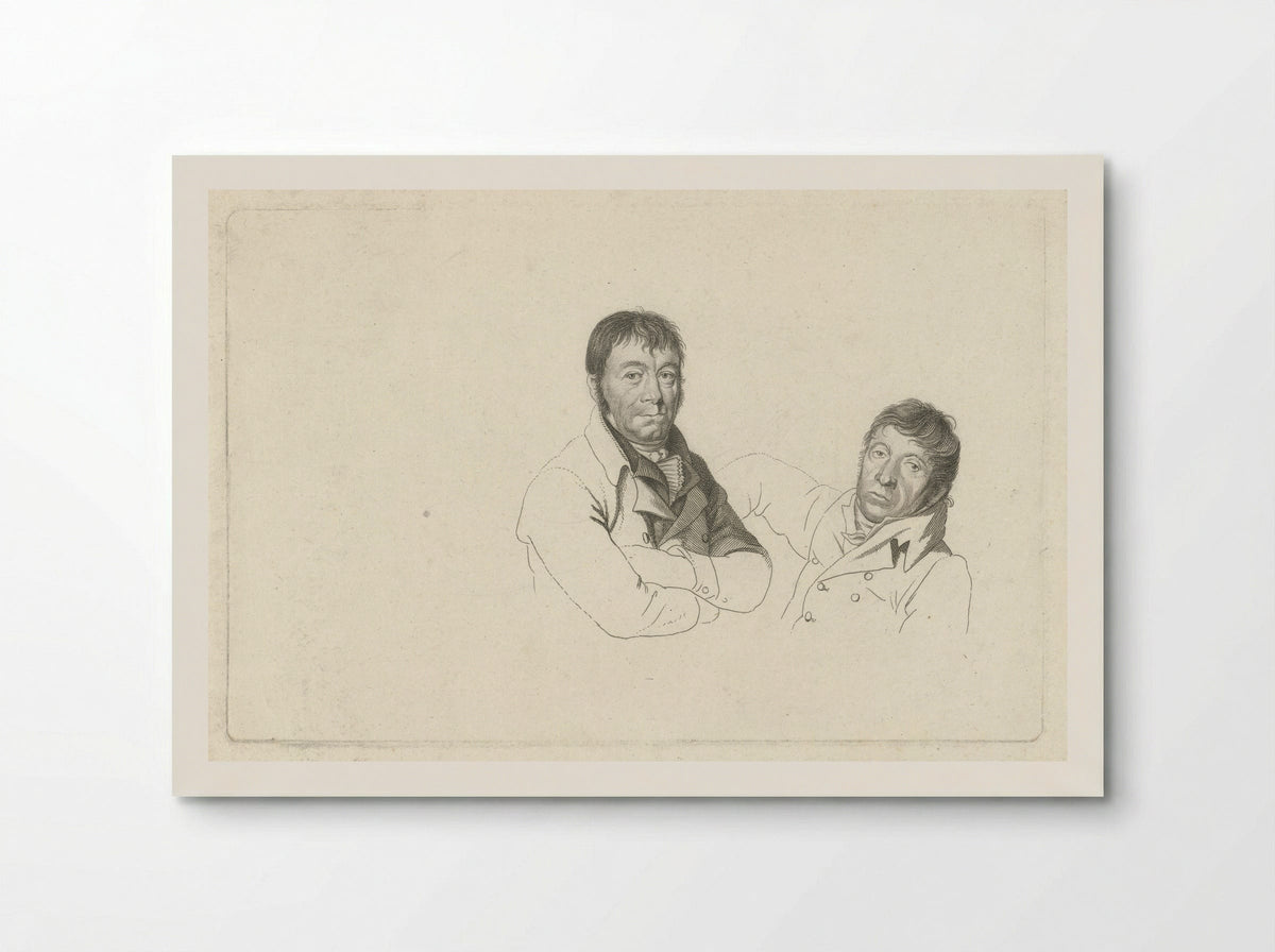 Portretten van Dirk Versteegh en Hendrik de Flines - Jacob Ernst Marcus - Poster