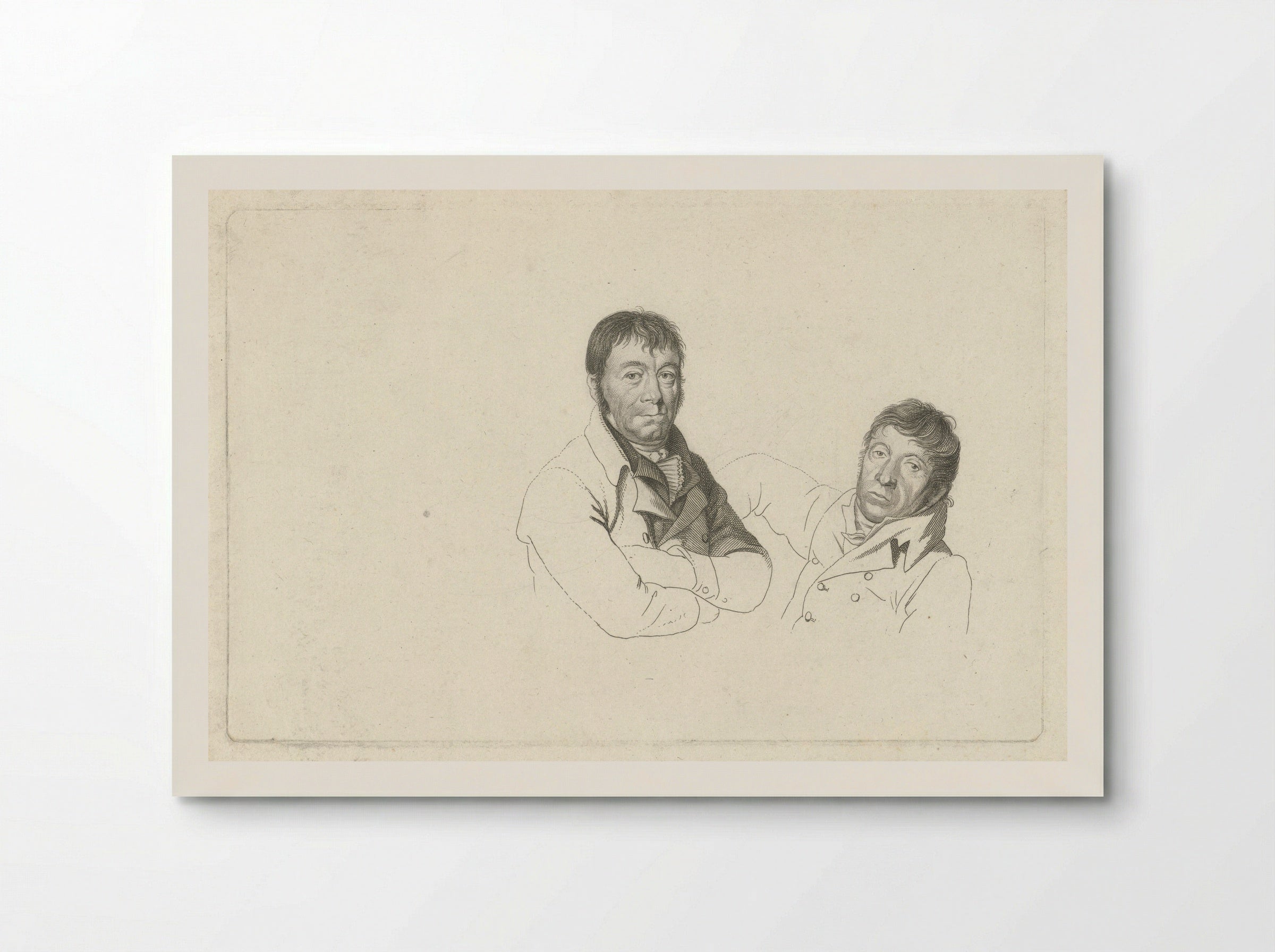 Portretten van Dirk Versteegh en Hendrik de Flines - Jacob Ernst Marcus - Poster